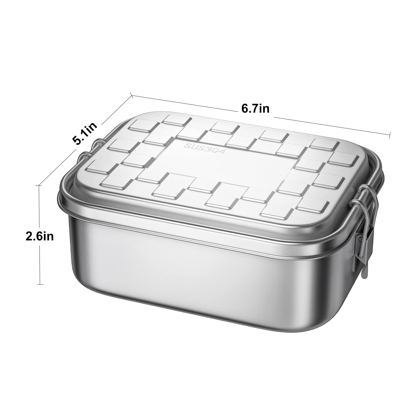 G.a HOMEFAVOR Stainless Steel Bento Box  900ML/30 oz Leakproof Metal Bento Lunch Box  Leak-proof Design with Lockable Clips Food Storage Containers for Adults