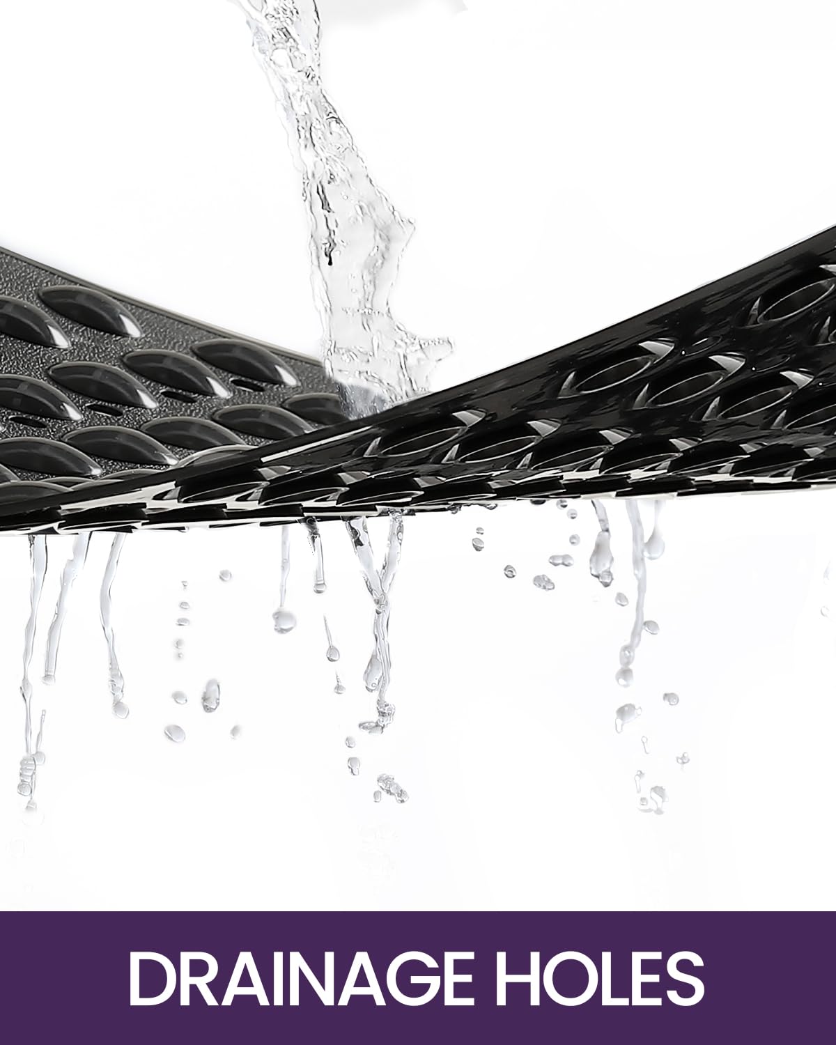 Dexi Bathtub Mat Non Slip 16X35, Shower Floor Mats For Bathroom Bath Tub, Washable Oval Bathmat With Suction Cups And Drain Hole