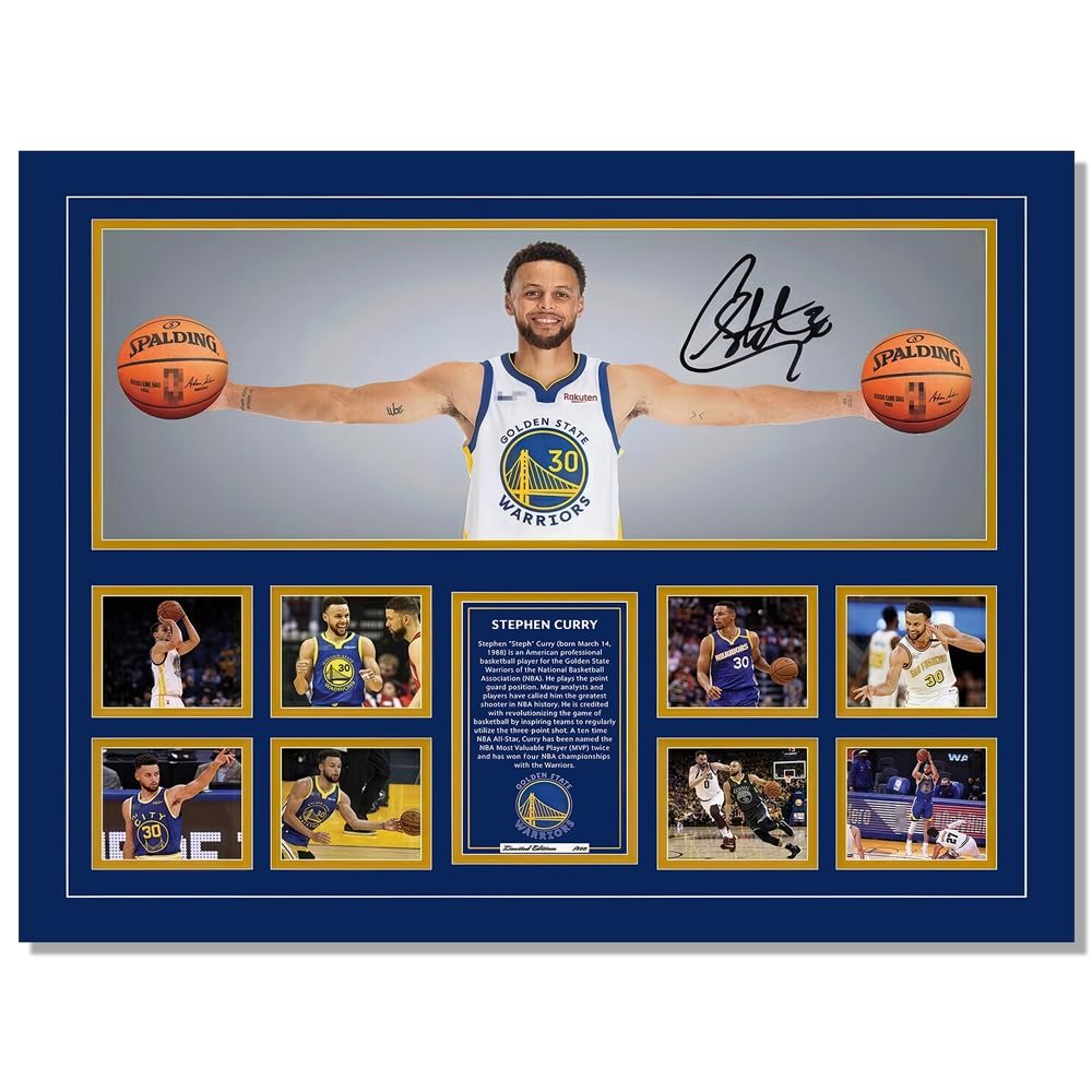 Menkarwhy Stephen Curry Signed Poster For Kids Room Bedroom Wall Decor-Basketball Superstar Posters Canvas Art Print Picture For