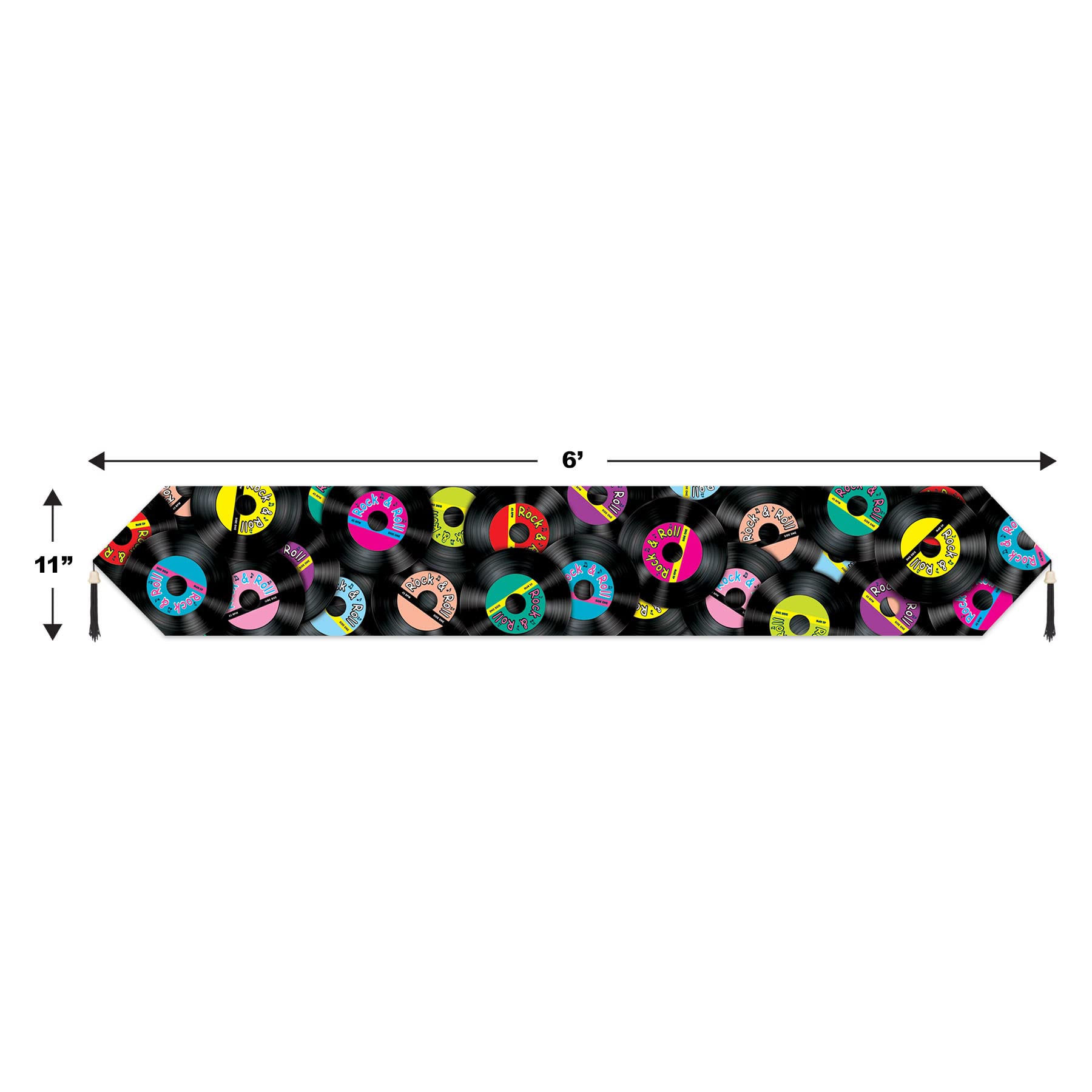 Printed Rock & Roll Table Runner Pack Of 2