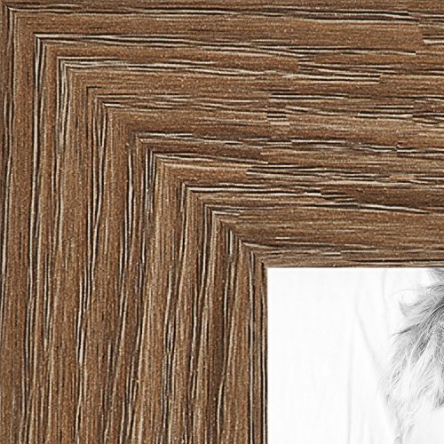ArtToFrames 20x20 Inch Brown Picture Frame, This 1.25 Custom Poster Frame is Medium Brown Oak - Barnwood Style, for Your Art or 