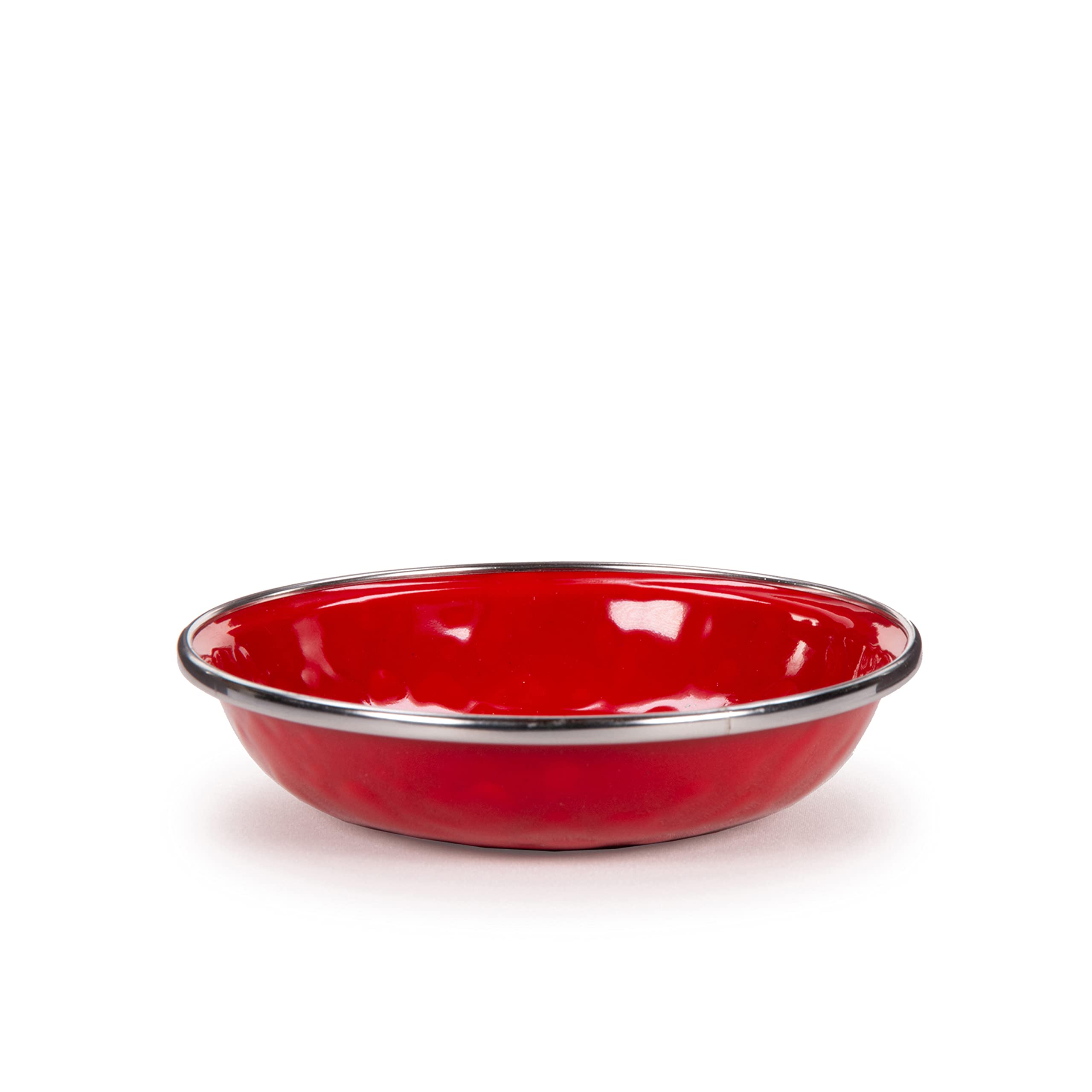 Golden Rabbit Enamelware - Set Of 6-4Oz Tasting Dishes (Solid Red)