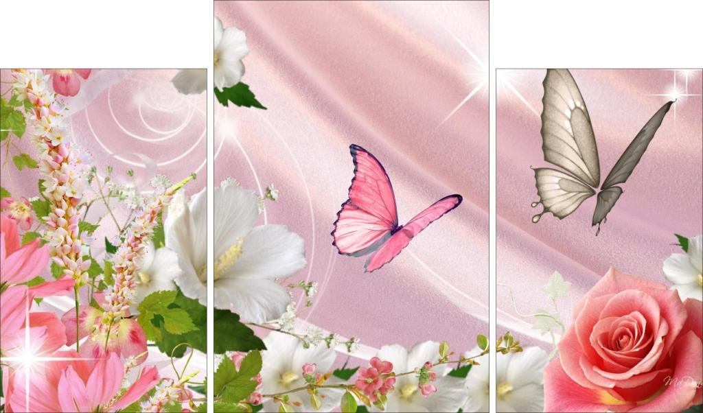 Go Hooked Mdf Wall Painting/Hanging Art/Decor (28 Cm X 9 Cm X 28 Cm, 3 Frames, Mdf3X-4) Multicolour