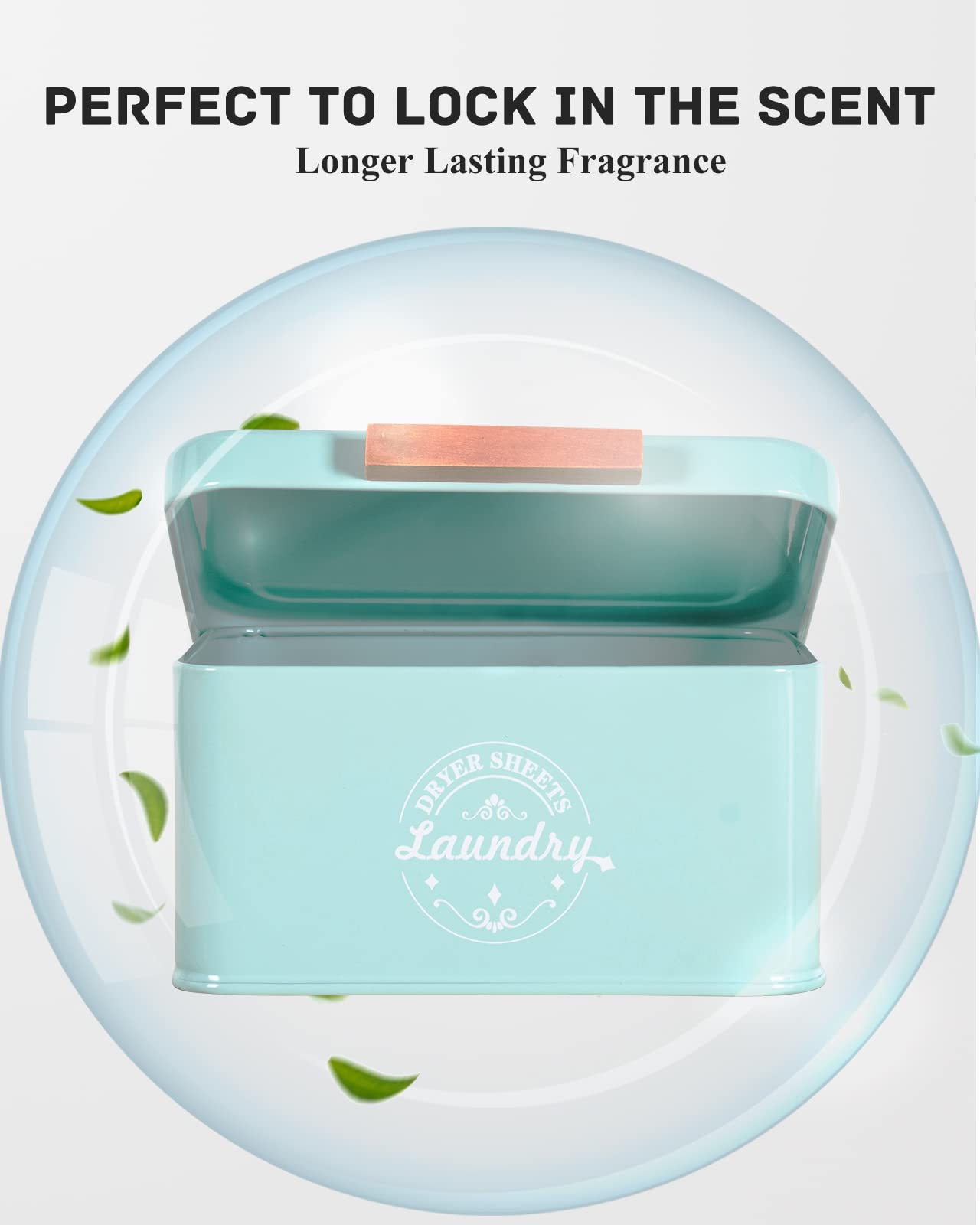 Dryer Sheet Holder Dispenser Container With Hinged Lid, Metal Modern Laundry Dryer Sheet Dispenser For Laundry Room Decor, Fabri