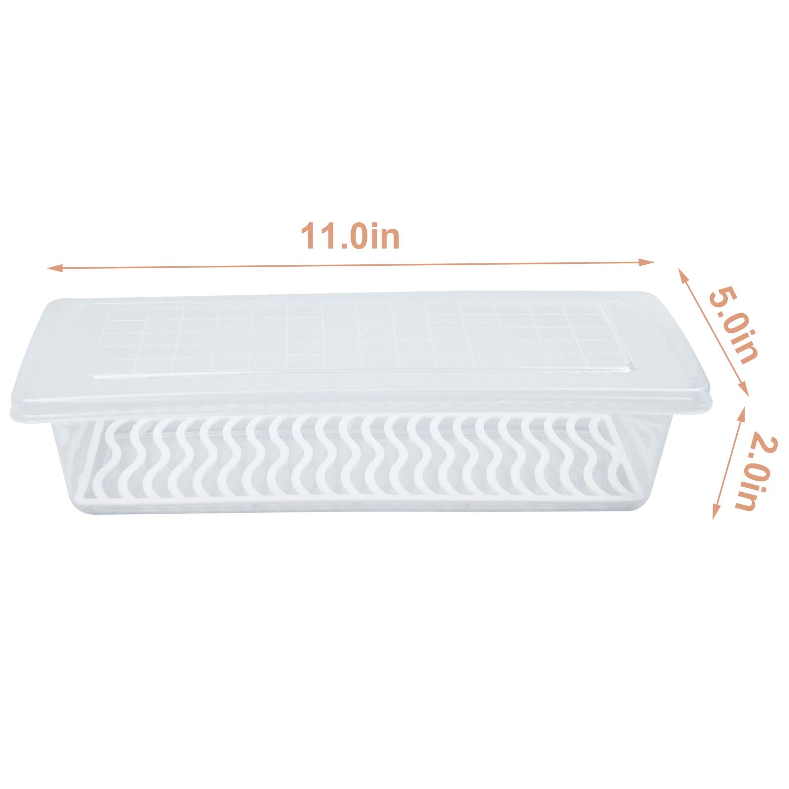 Yiautao Food Storage Container  Plastic Food Containers with Removable Drain Plate and Lid  Stackable Portable Freezer Storage Containers - Tray to Keep Fruits  Vegetables  Meat and More (4 Small)