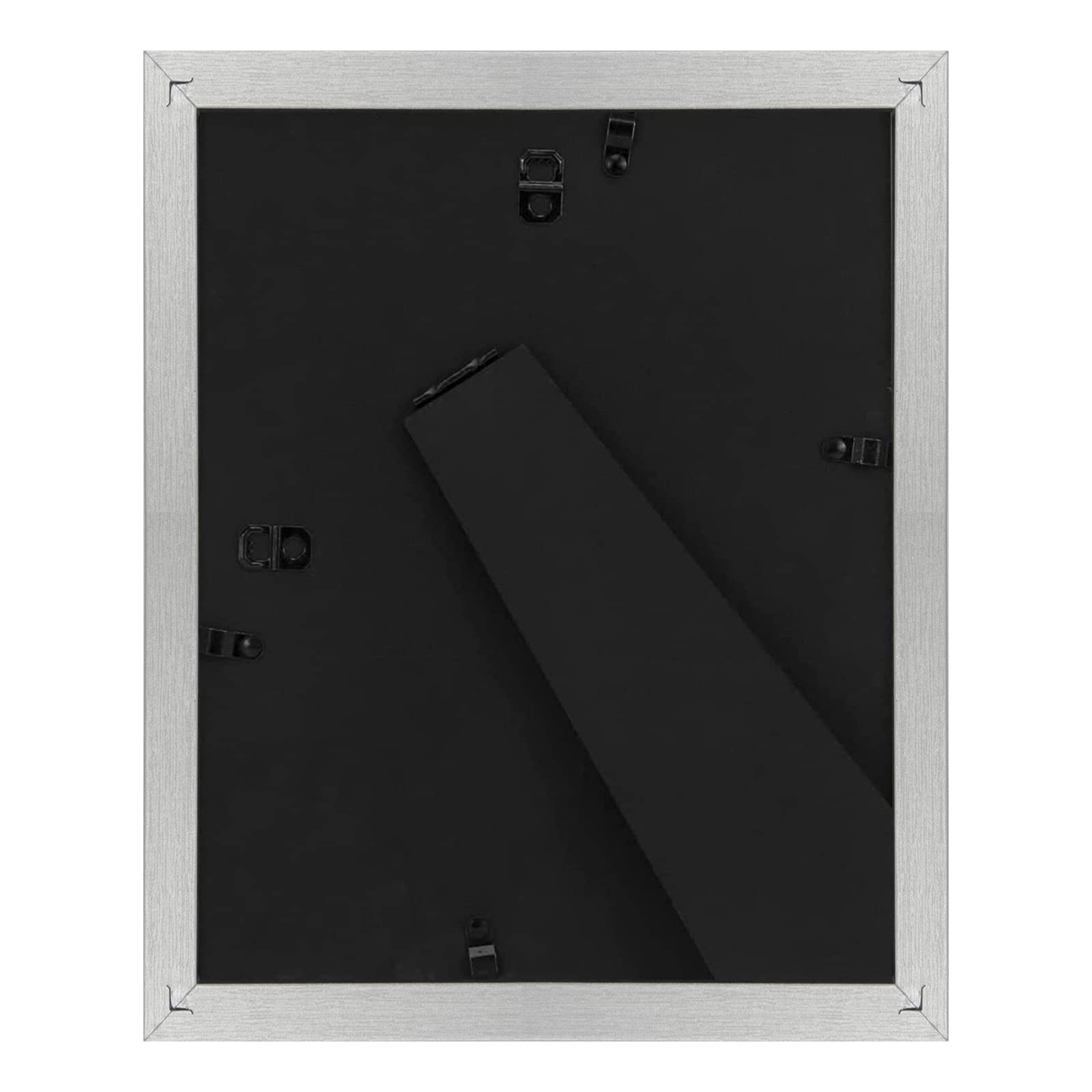 Golden State Art, 8x10 Picture Frame with Mat for 5x7 Photo - High Definition Glass Wall Mounting or Tabletop Display (Silver, 1