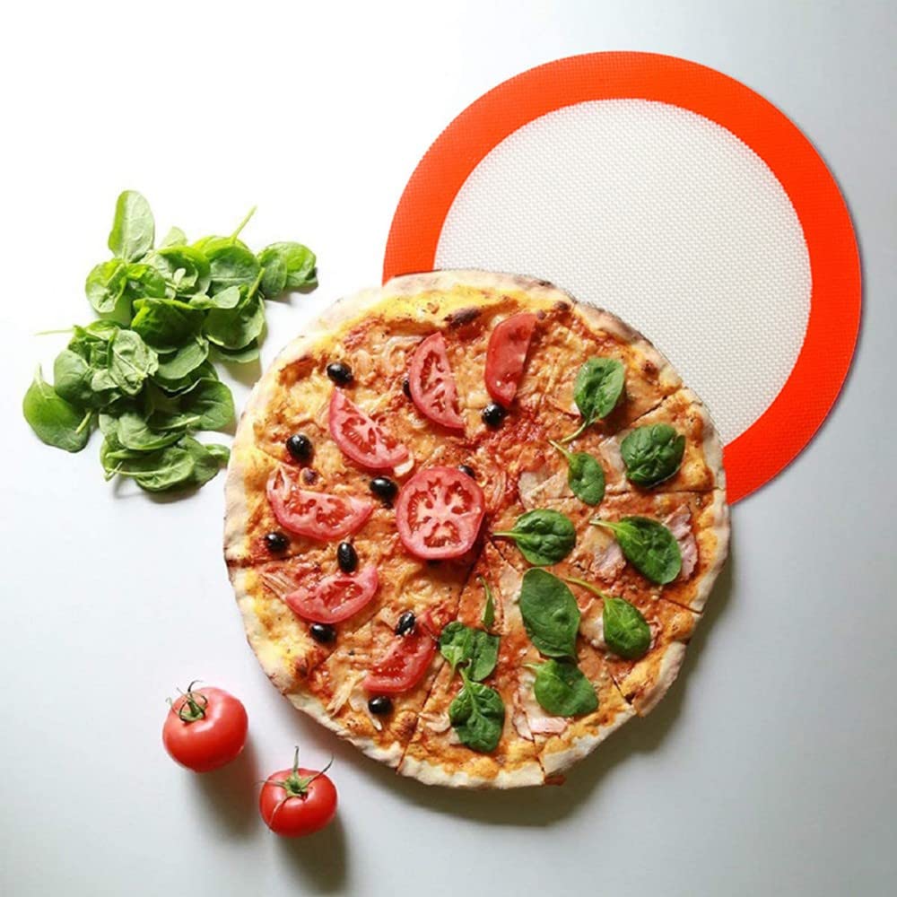 3Pcs Silicone Baking Mats,9 Inch Round Silicone Mats,Cake Pan,Non-Stick Silicone Baking Sheet Liner,Reusable Heat Resistant Baki