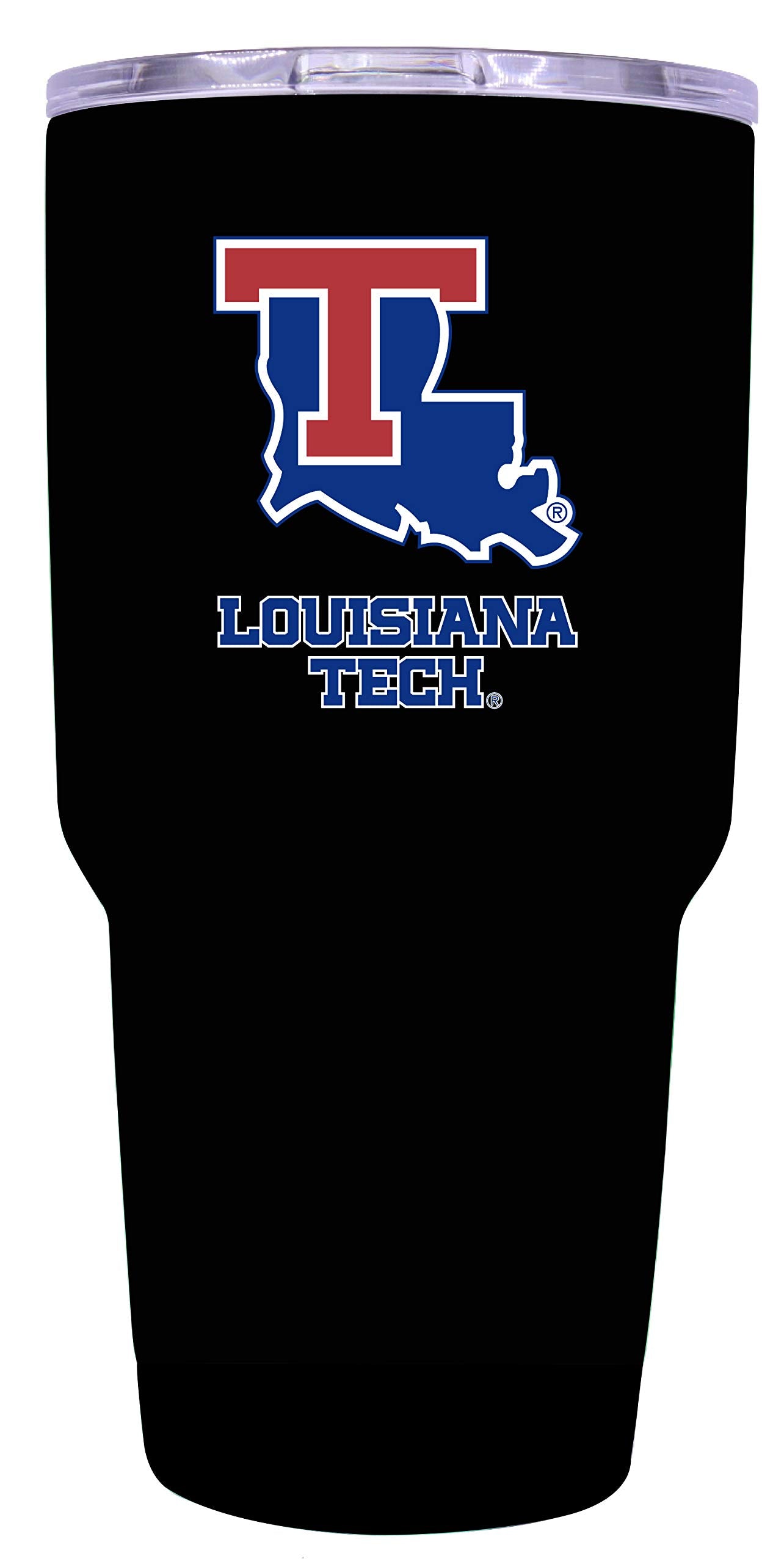 R And R Imports Louisiana Tech Bulldogs 24 Oz Black Insulated Stainless Steel Tumbler Officially Licensed Collegiate Product