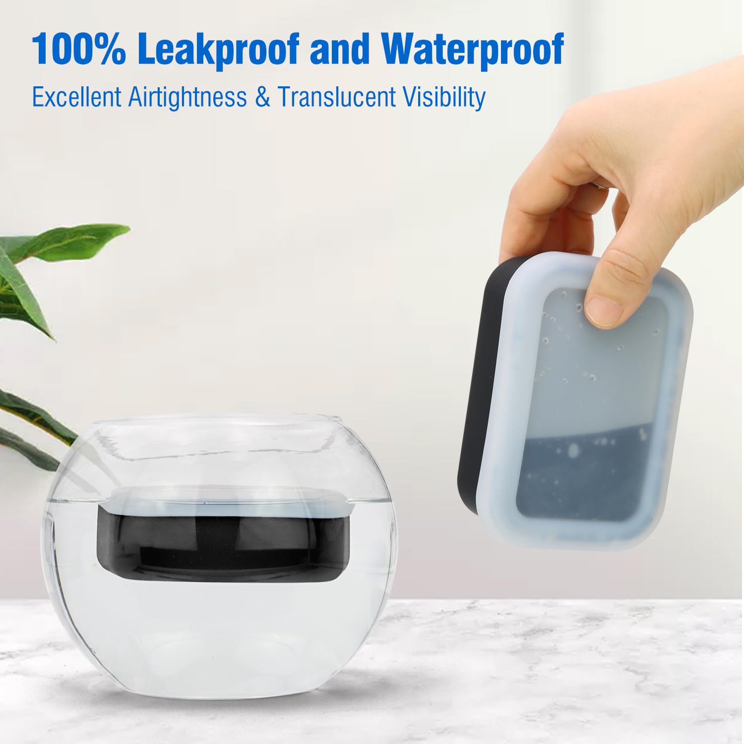 Aimaiaimai Enhanced Leak Proof Travel Soap Box, Compact Silicone Travel Soap Dish With Drainage Pad, Shampoo Bar Travel Case For