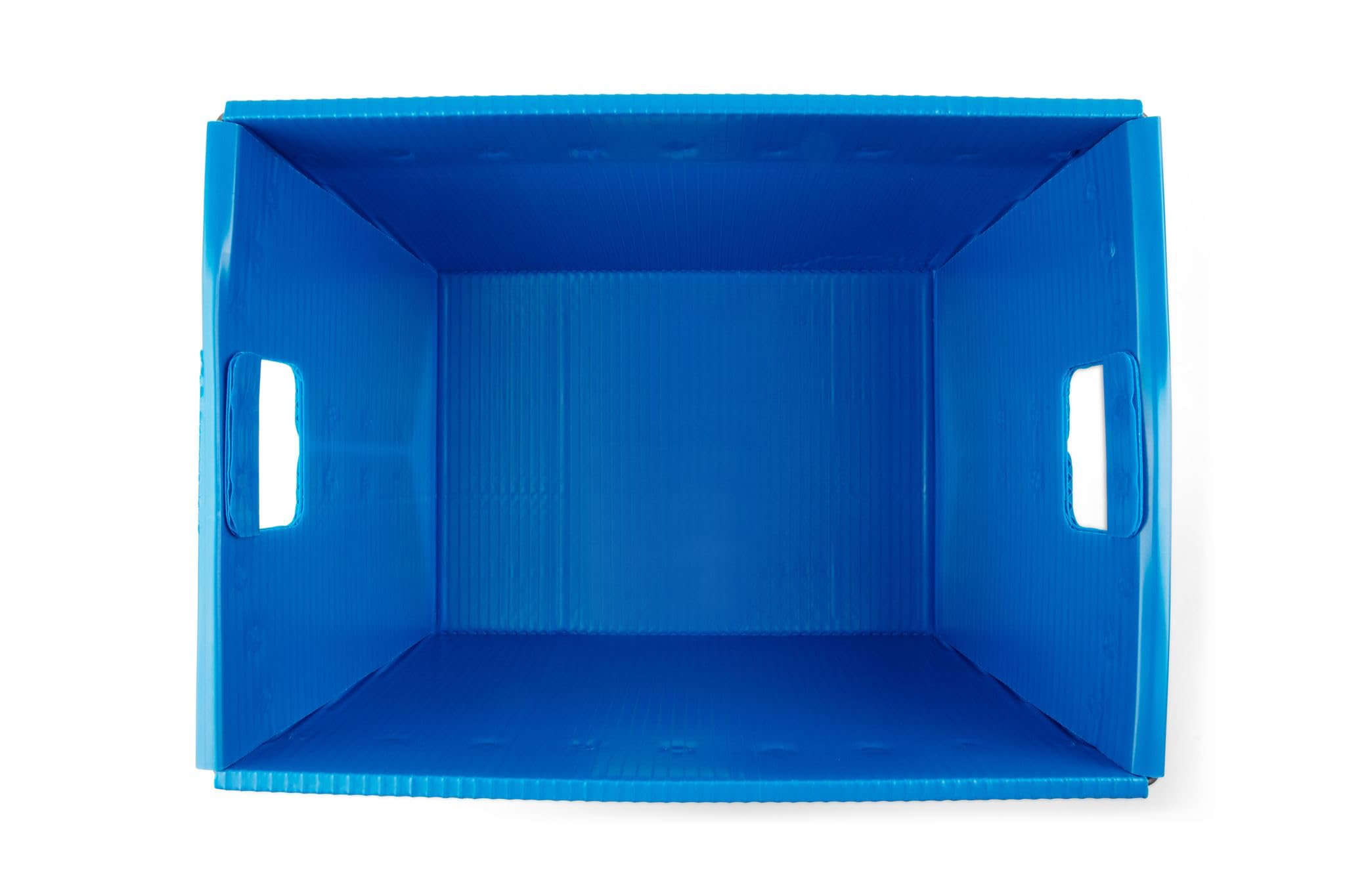 Hudson Exchange 18.25 X 13.25 X 11.75 (1 Pack) Corrugated Space Age Handled Storage Container Mail Tote, Blue
