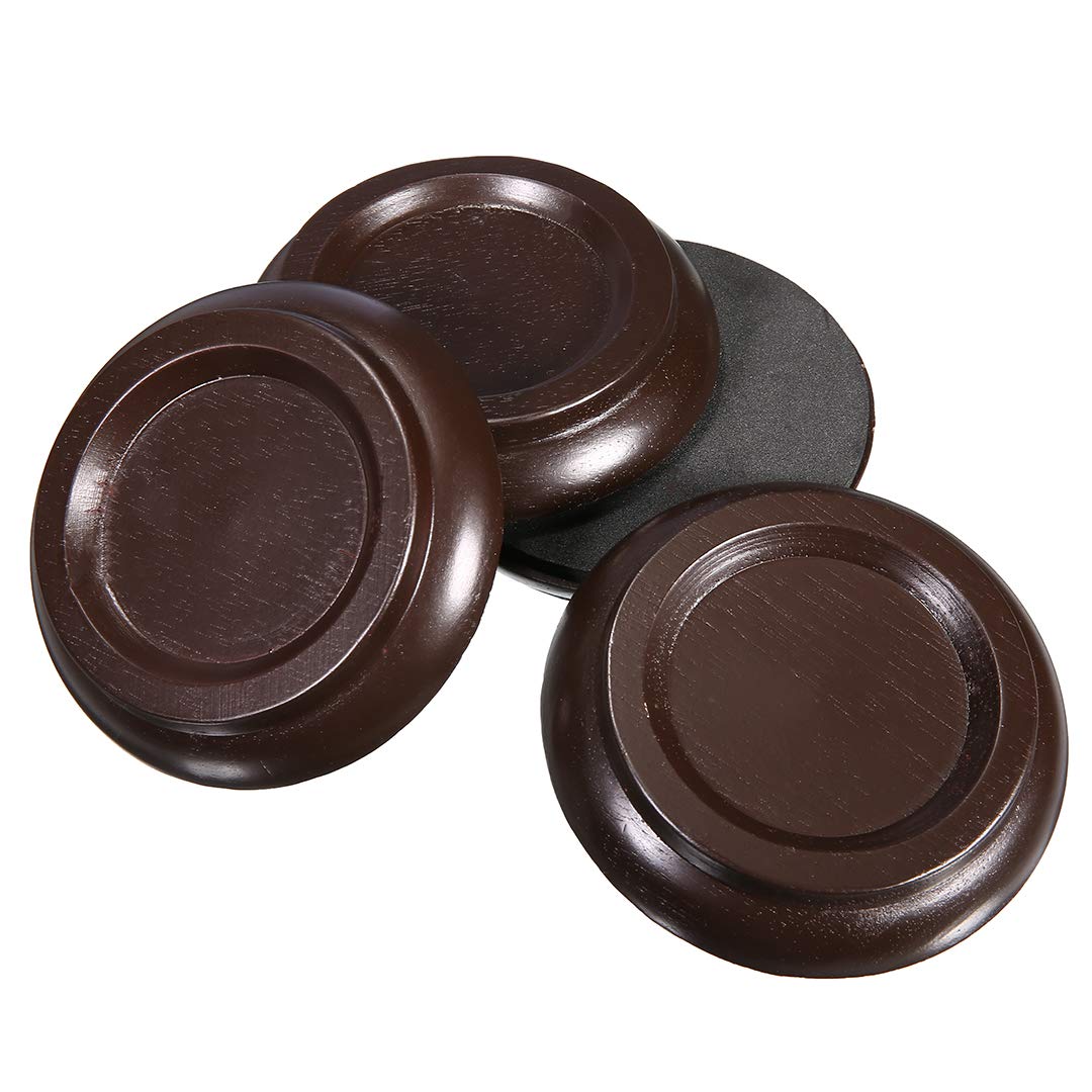 Piano Caster Cups,Piano Floor Wood Protector,Piano Caster Pads Non-Slip  Anti-Noise Foot For Piano,4 Cups