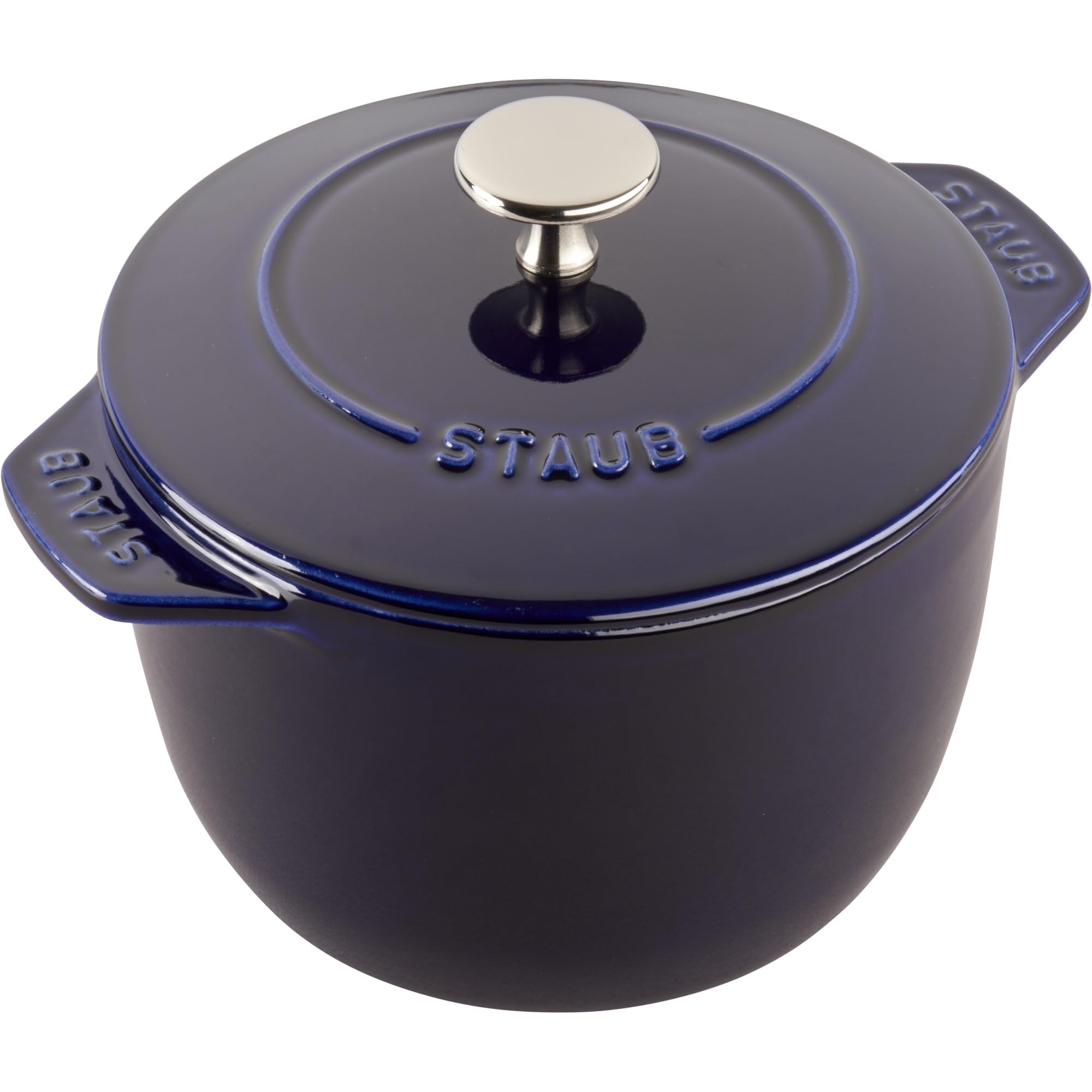 Staub Cast Iron 1.5qt Petite French Oven  Dark Blue, Made in France