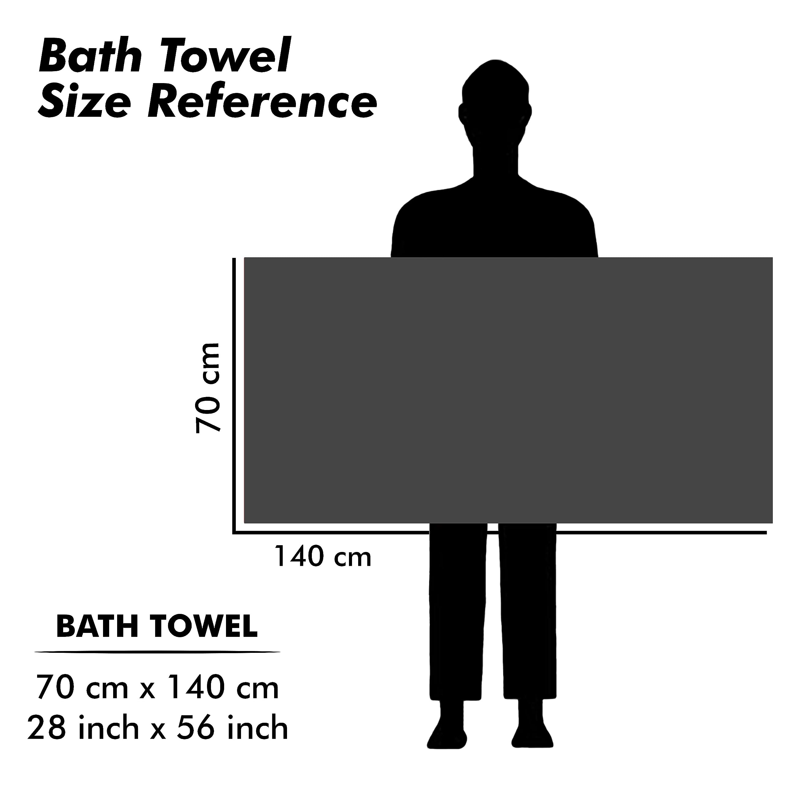 UrbanLeaf Microfiber Large Bath Towel | Quick Dry Super Absorbent - Bath Towel for Men and Women | Grey & Navy Blue | Towel for