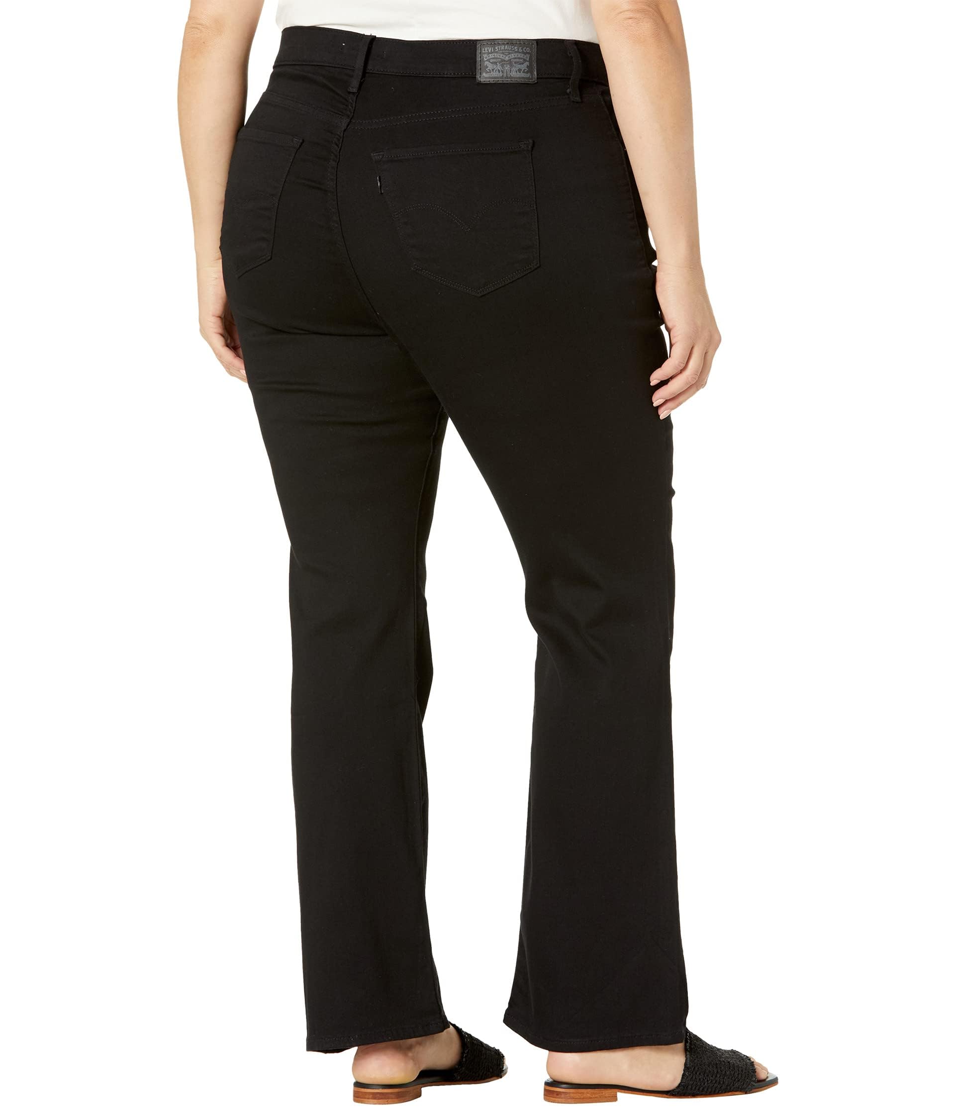 Levis Womens 725 Plus-Size High Rise Bootcut, Soft Black (Waterless), 35 Regular