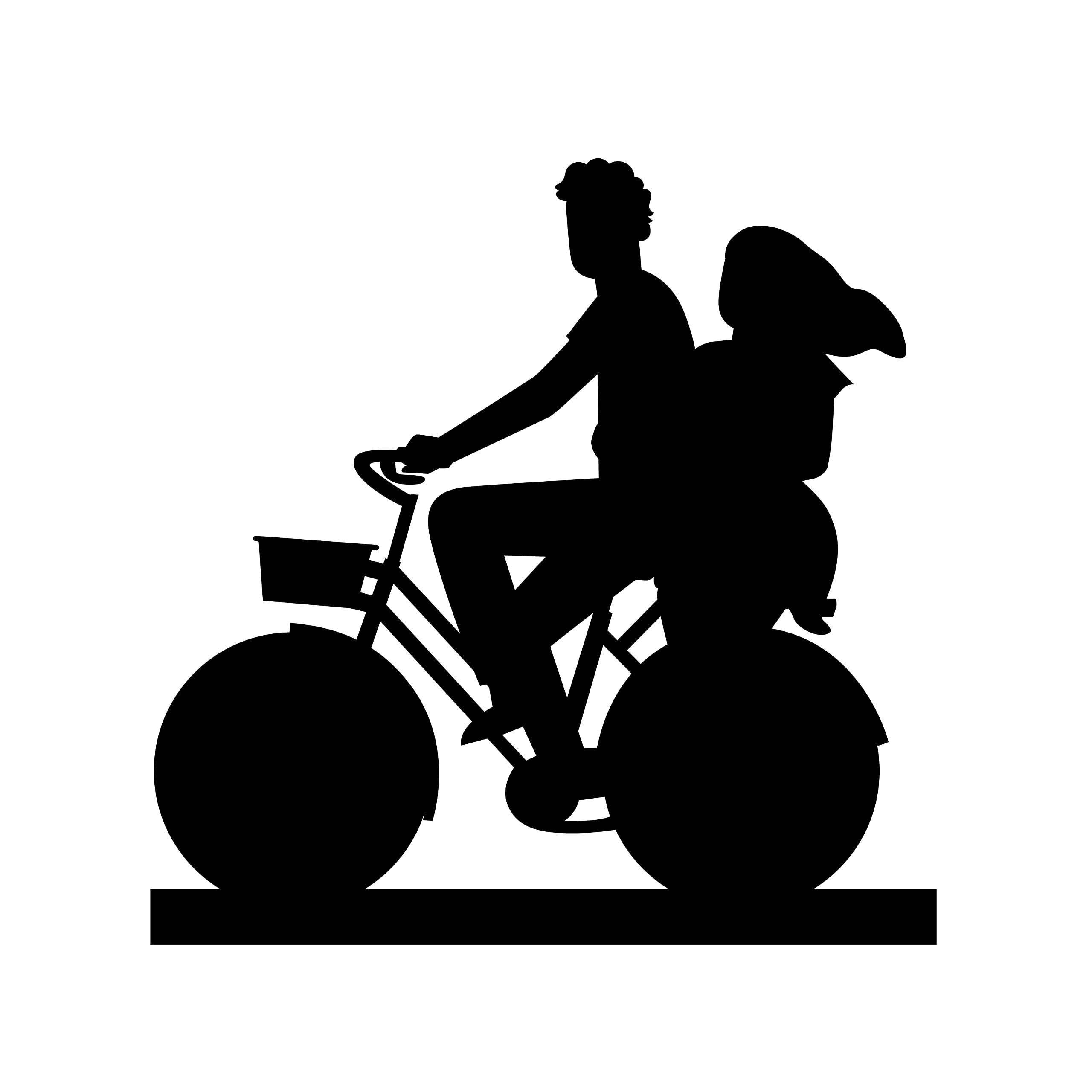 eCraftIndia Couple On Cycle Black Engineered Wood Cutout Wall Art Decor - Unique Wall Hanging For Bikers And Cyclists - Ideal Gi
