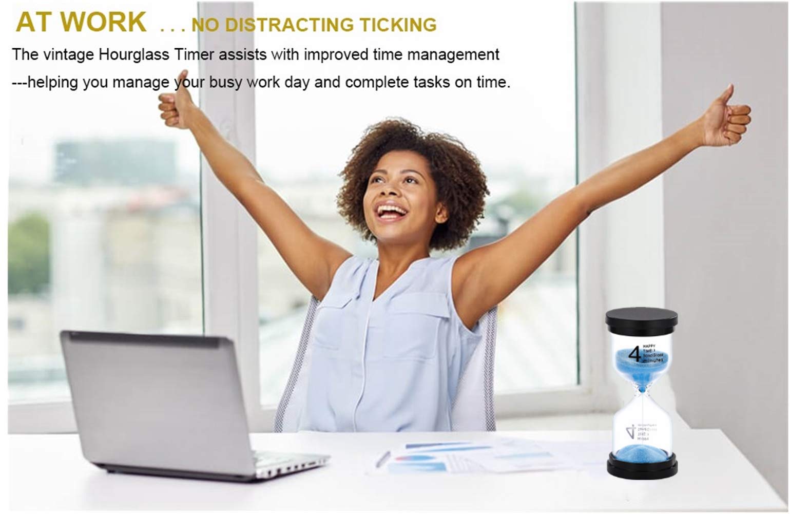 Suliao Hourglass 4 Minute Sand Timer:Colorful Sand Clock, Small Purple 4 Min Sand Watch, Plastic Hour Glass Sandglass For Kids,