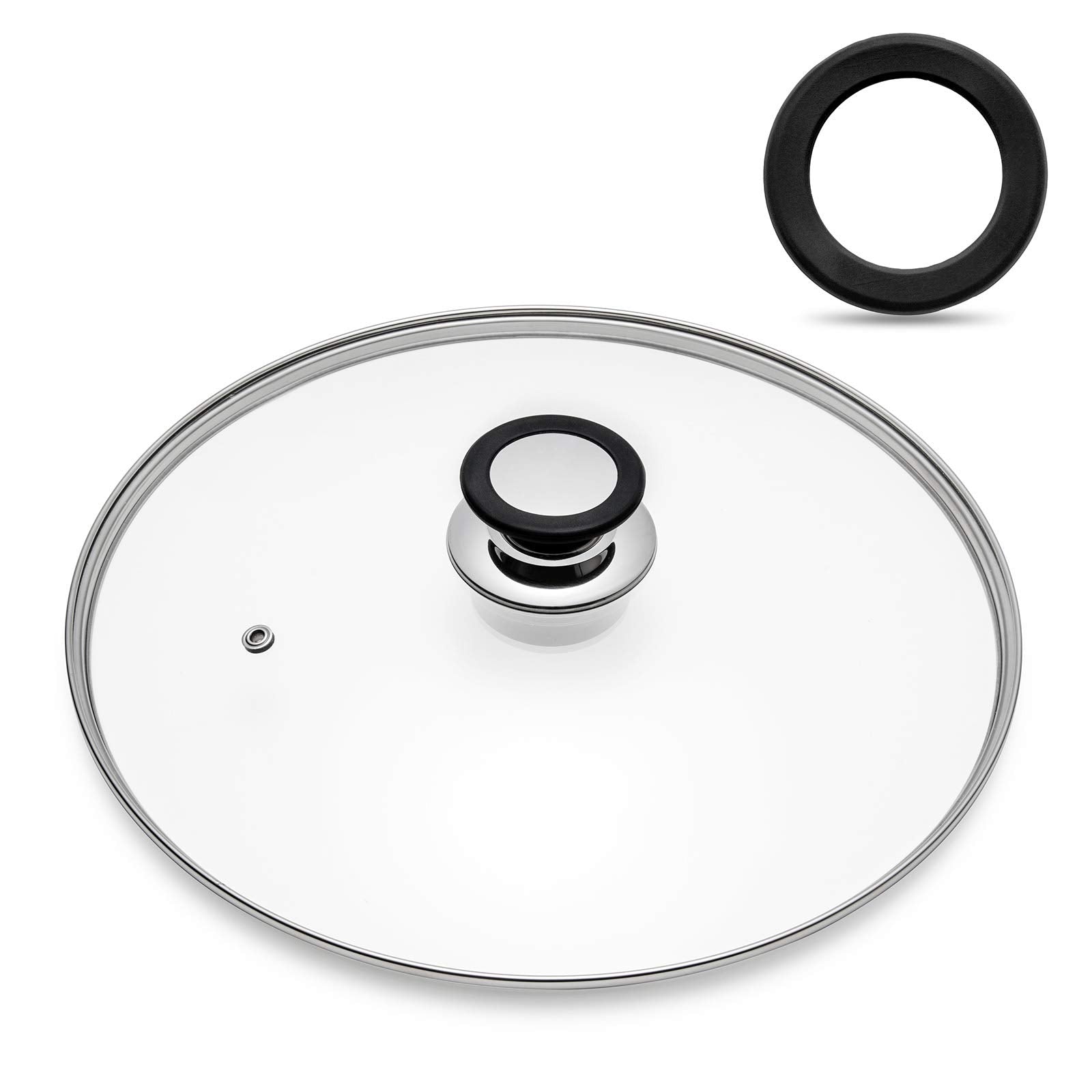 Tempered Glass Lid with Heat Resistant Handle,8/20cm, Clear