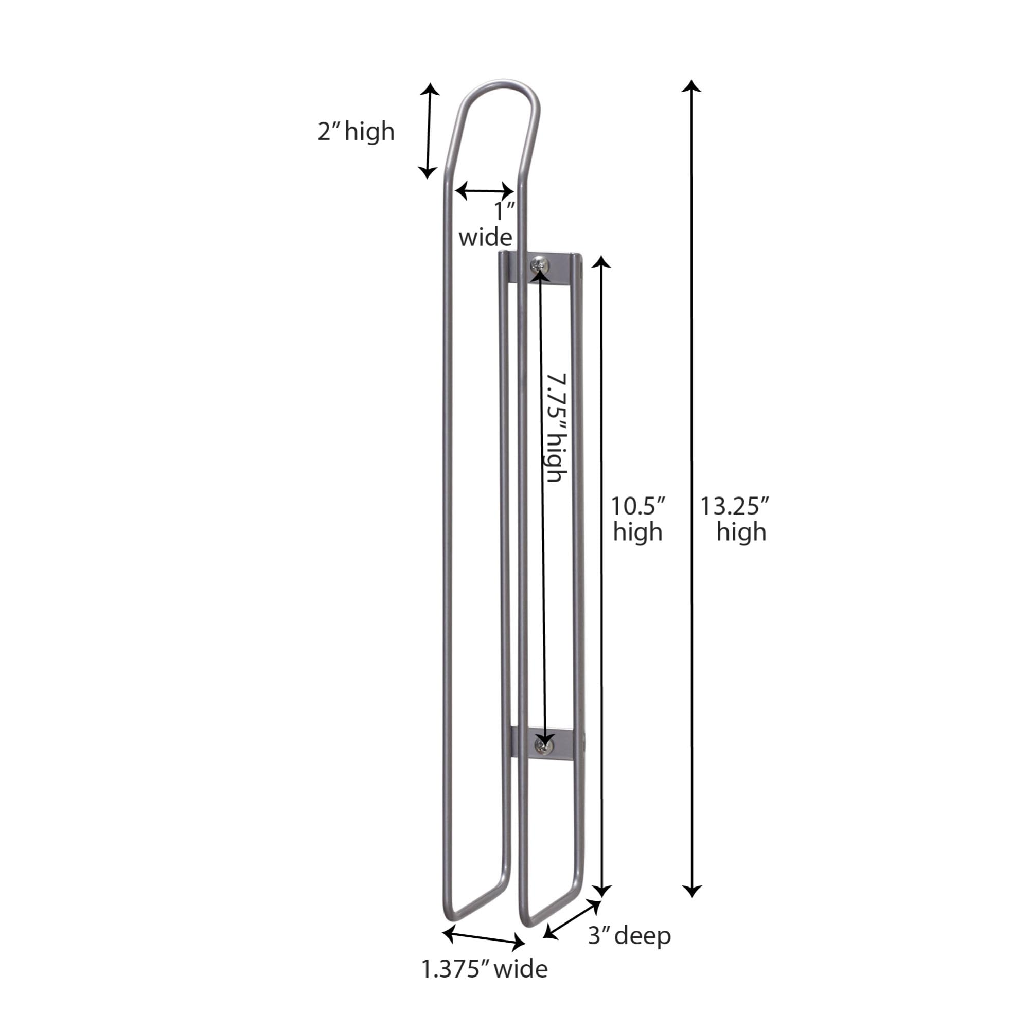 Household Essentials 1225-1 Mounted Paper Towel Holder | Mounts To Solid Cabinet Doors Or Walls, Nickel