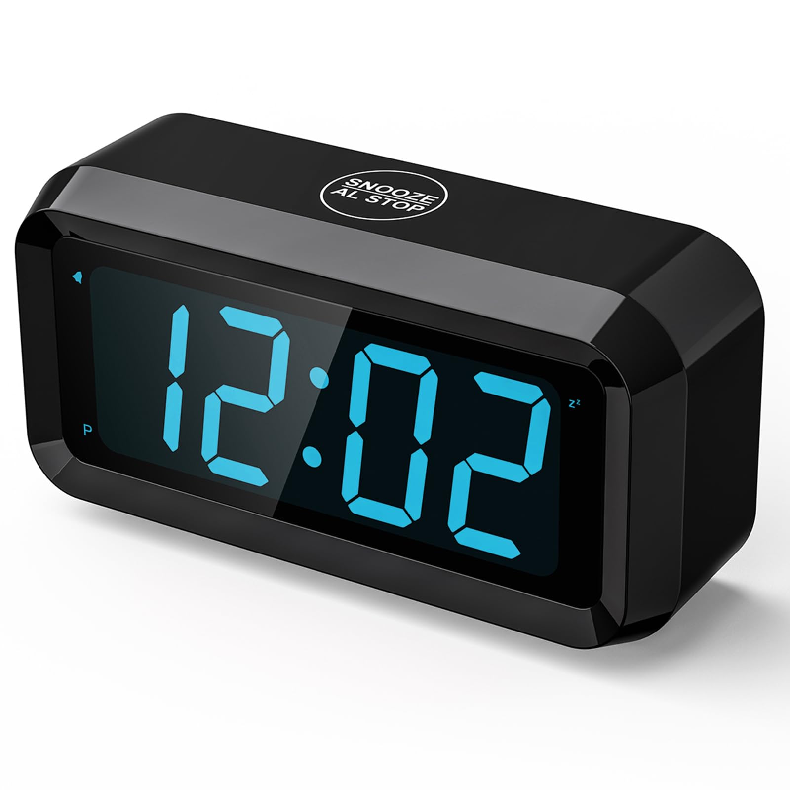 SUPLEDCK Alarm Clock,Digital Alarm Clock for Bedrooms,Battery Operated Clock,Adjustable 3 Brightness,1.2 inch LED Time Display, 