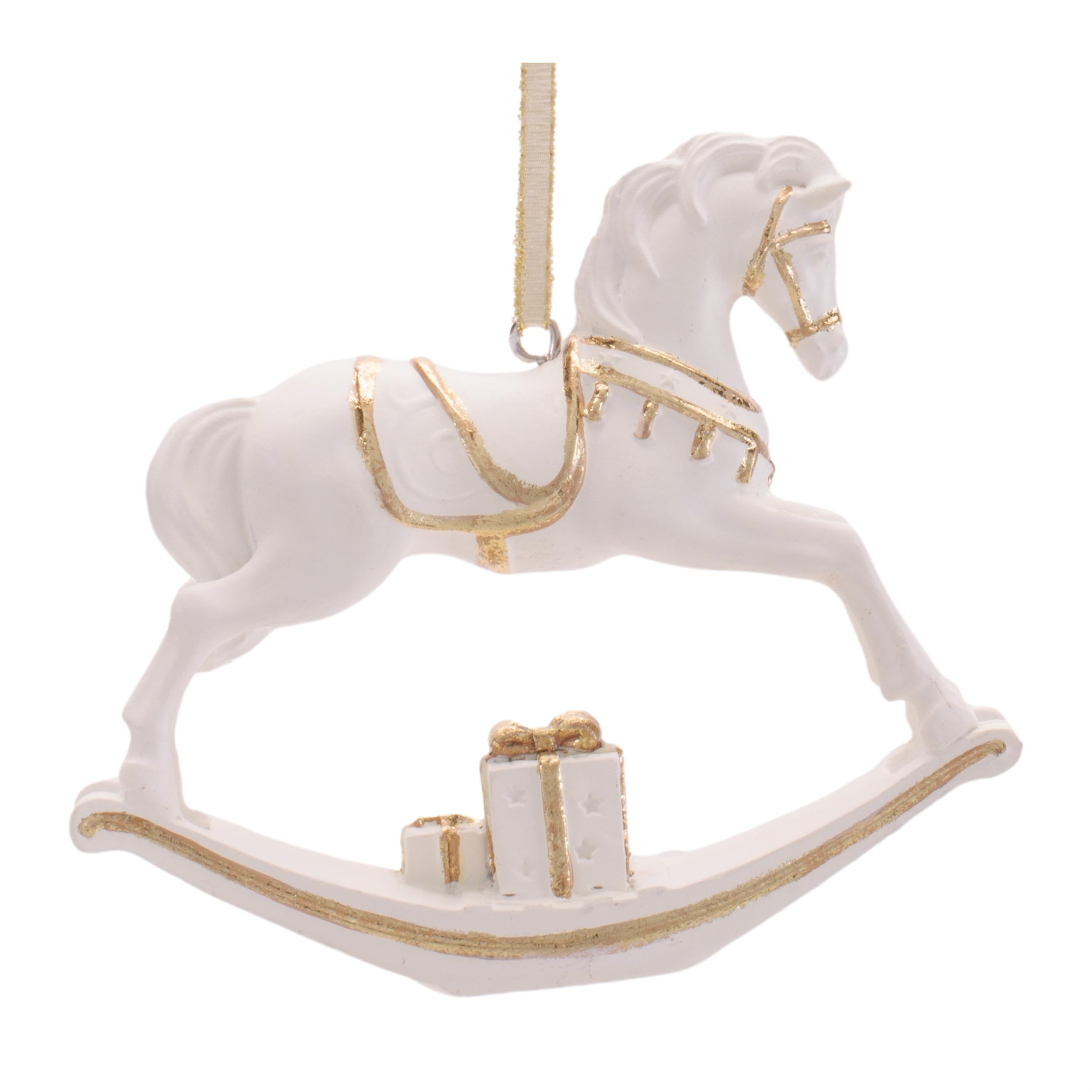 Rocking Horse Ornament (Set of 12) 4L x 3.25H Resin