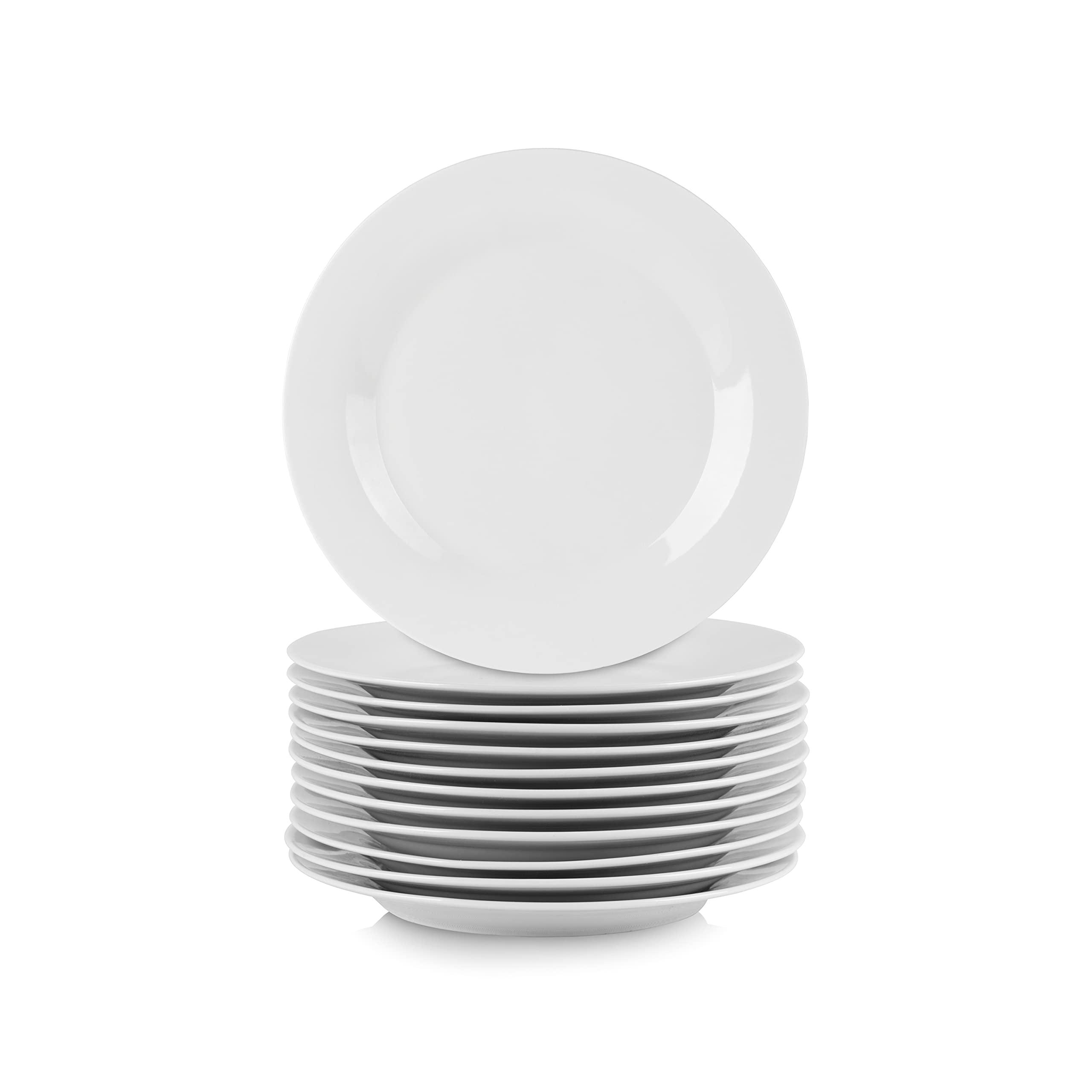 10 Strawberry Street 7.5'' Catering Round Salad/Dessert Plate, Set Of 12,White