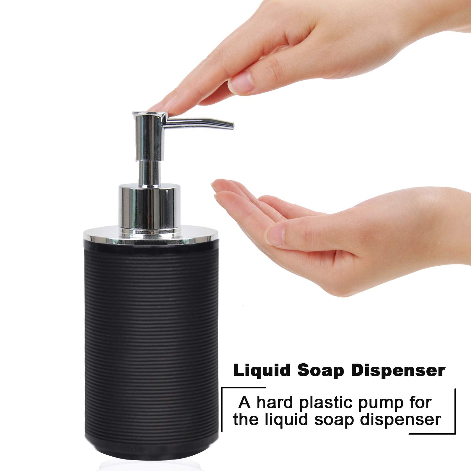 Cerbior Bathroom Accessories Set 6 Piece Bath Ensemble Includes Soap Dispenser, Toothbrush Holder, Toothbrush Cup, Soap Dish For