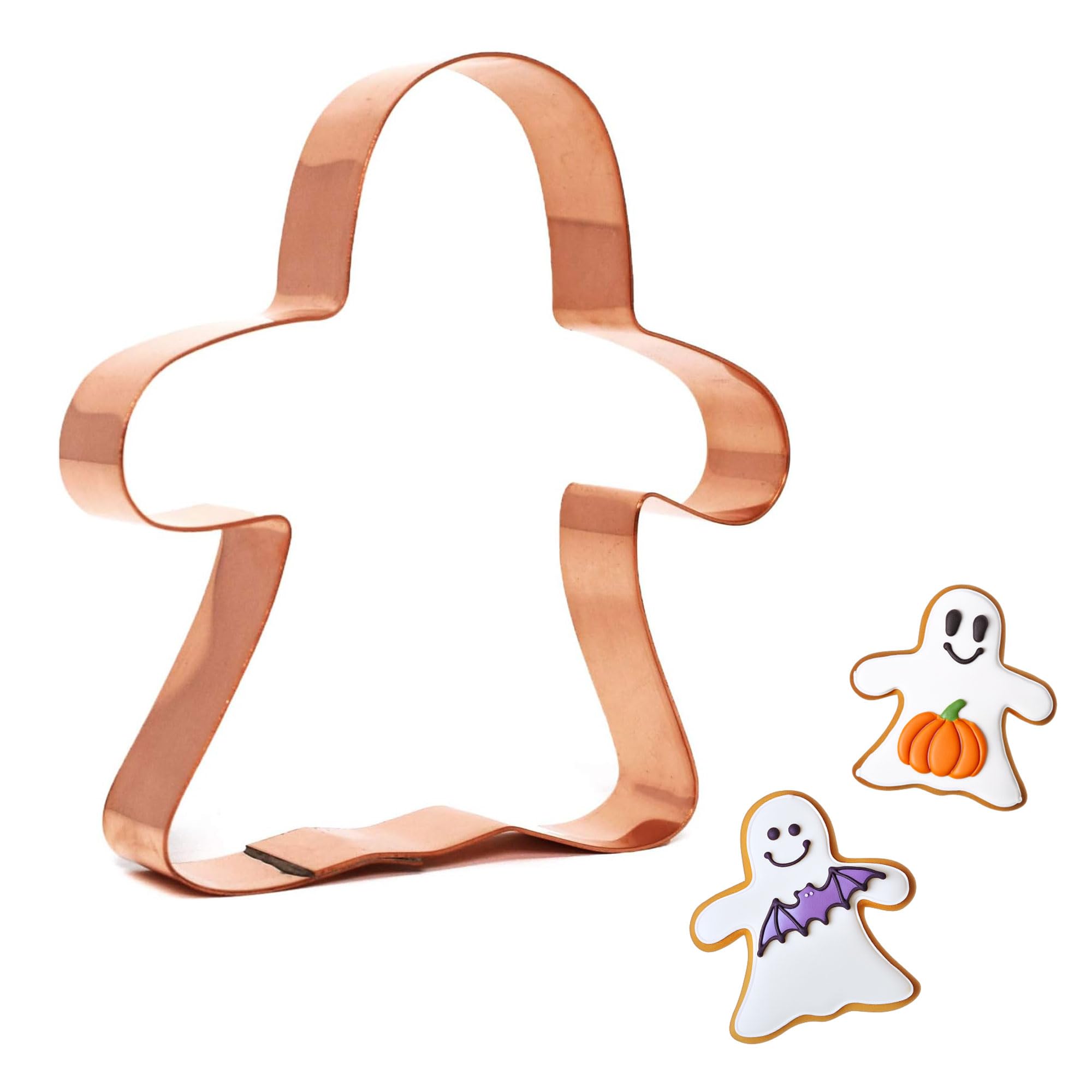 Cute Halloween Ghost Copper Cookie Cutter, 4 Inches