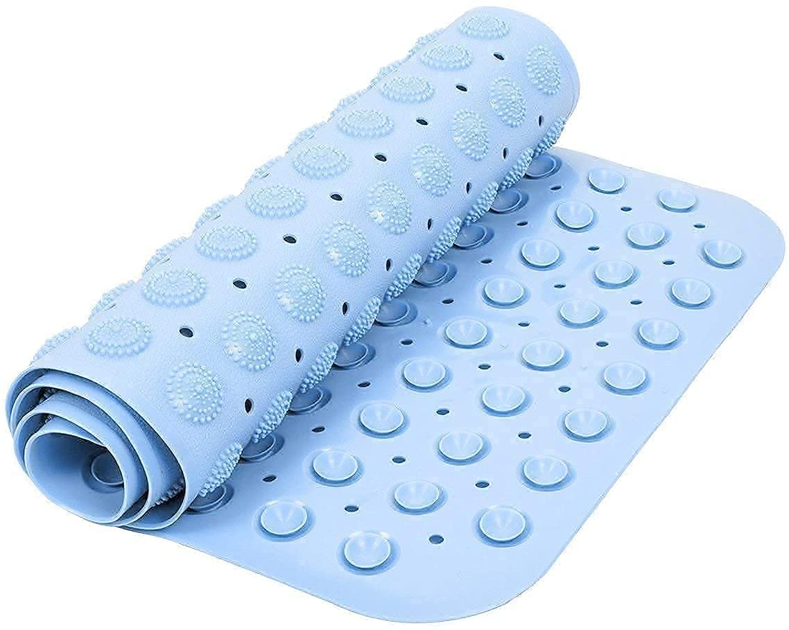 Paghadi Anti Slip Bacterial Anti Bacterial Machine Washable PVC Nonslip Soft Rubber Bath Mat for Bathtub and Shower Bath Mat for