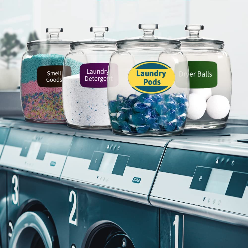 Daitouge 2.5 Gallon Glass Jars With Lids, Large Cookie Jars With Wide Opening, 1 Pack Glass Storage Jars With Lids For Kitchen,