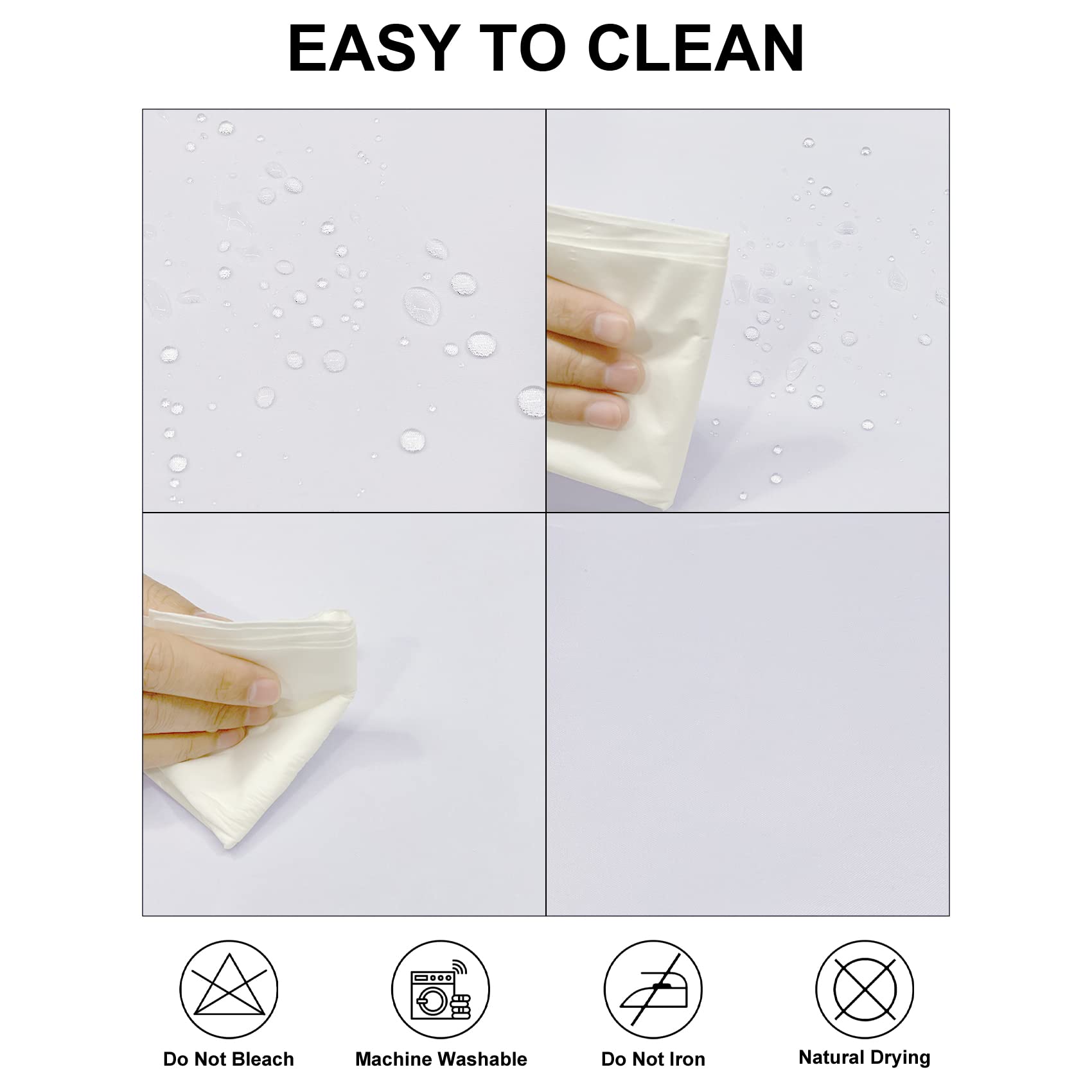 Fokitut 2 Pack Waterproof Round Tablecloth, 60 Inch, Stain Resistant And Wrinkle Polyester Table Cloth, Fabric Table Cover For K