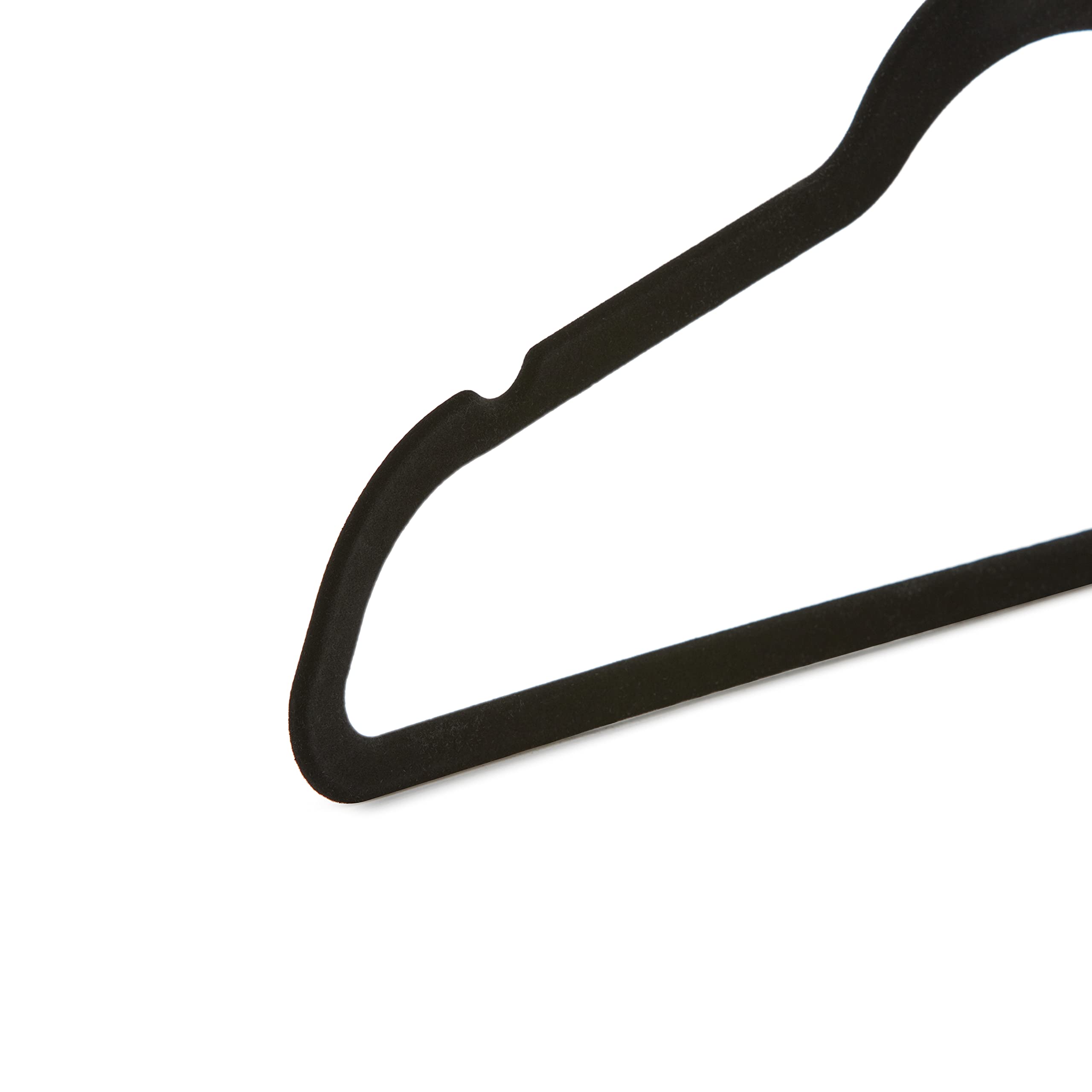 Amazon Basics Slim, Velvet, Non-Slip Suit Clothes Hangers, Black/Rose Gold - Pack Of 100