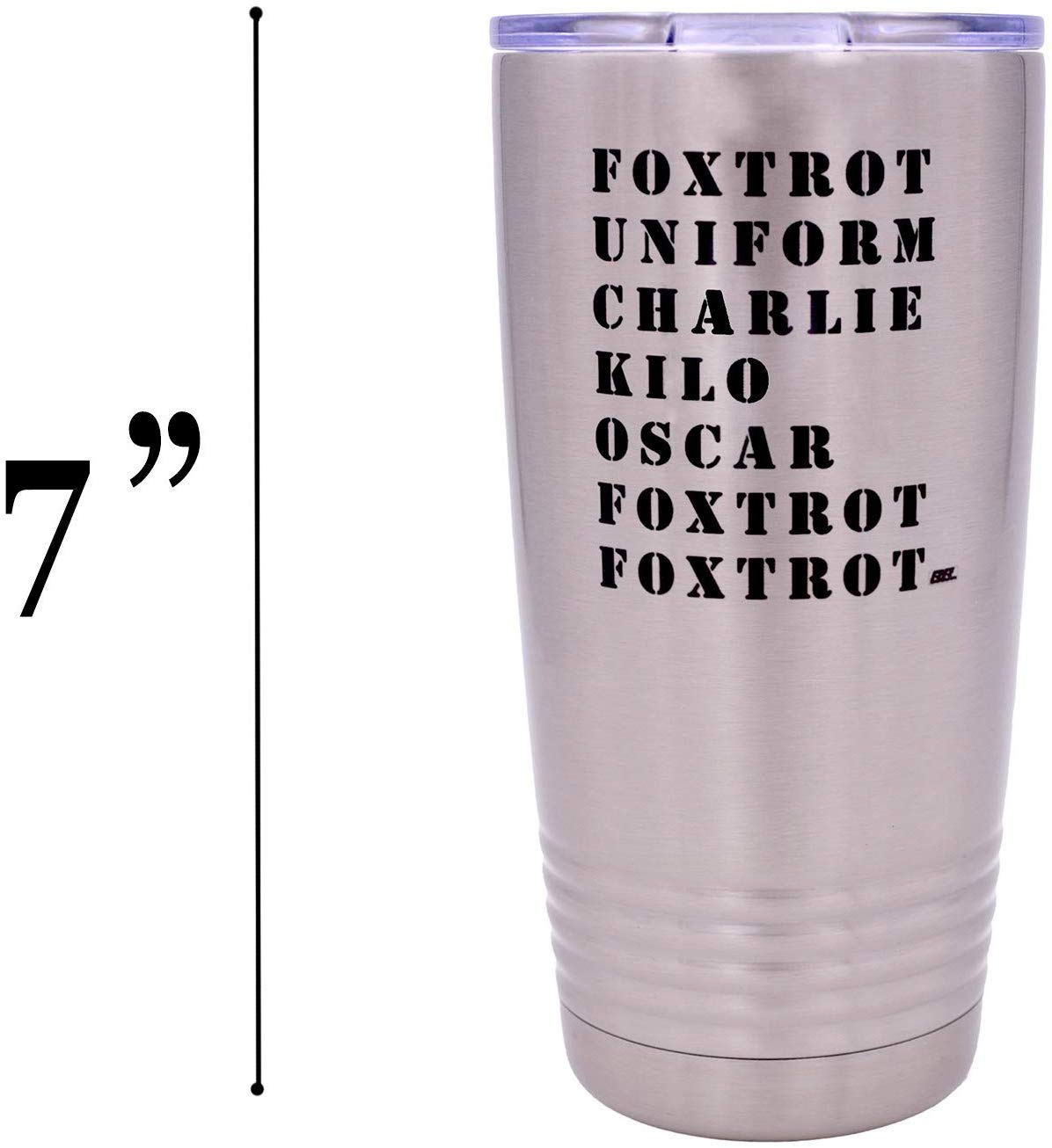 Rogue River Tactical Funny Military Acronym 20 Oz.Travel Tumbler Mug Cup W/Lid Vacuum Insulated Hot Or Cold Military Veteran Gif