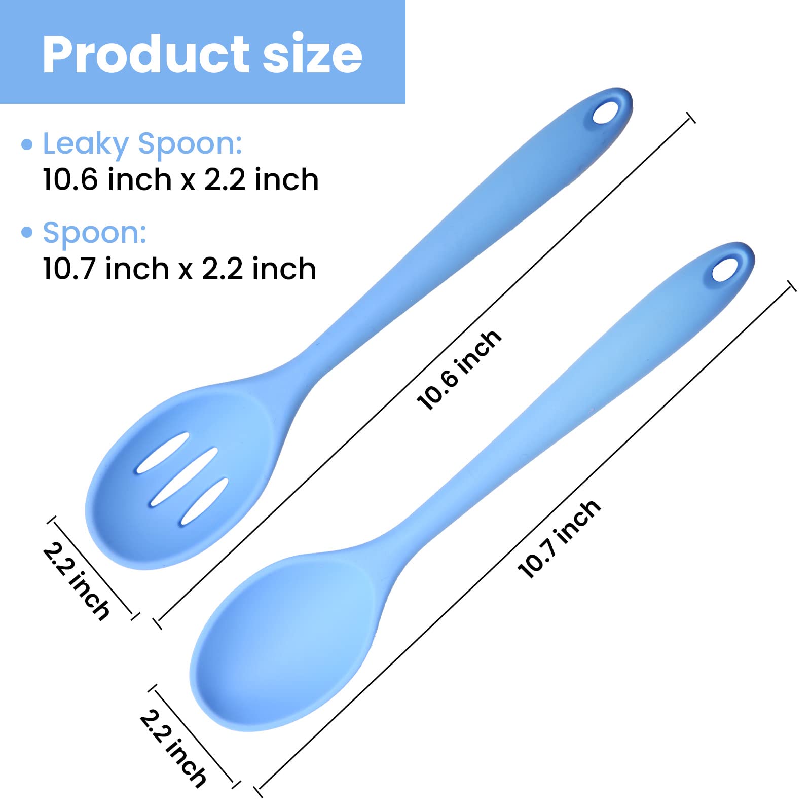 Mixing Spoons, Silicone Slotted Spoon, Silicone Spoons For Cooking, Serving Spoons For Mixing, Serving, Draining, Stirring, Dish