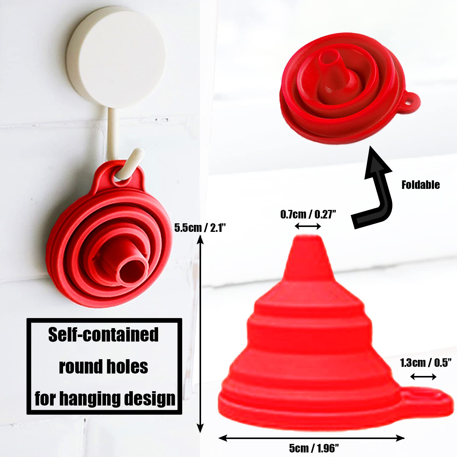 7 Pcs Canning Kit, Cnymany 2 Canning Bubble Popper Remover, 1 Canning Magnetic Lid Lifter, 1 Mini Silicone Funnel, 3 Silicone Mi