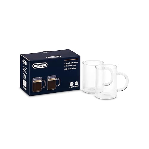 De'Longhi DLSC320 Long Coffee Glasses  8.5 Fl oz  set of 2