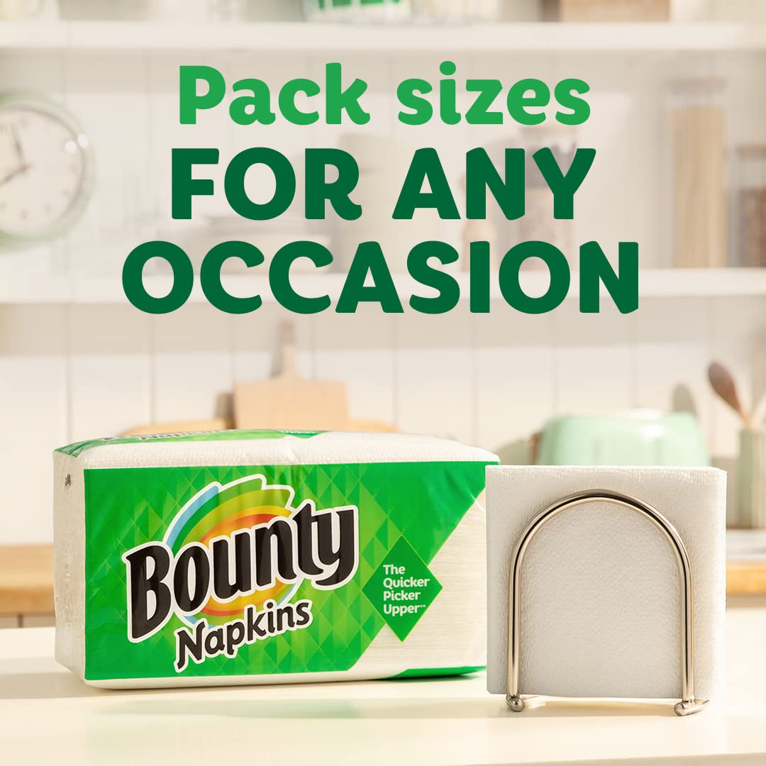 Bounty Paper Napkins, White, 1 Pack, 400 Sheets Per Pack