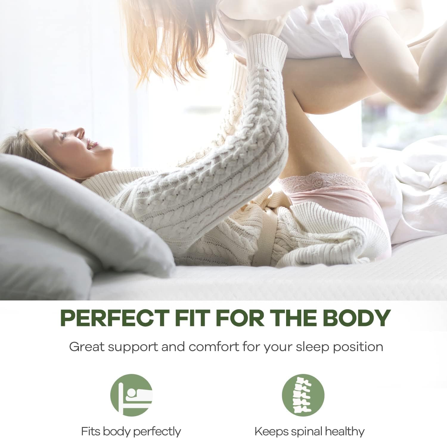 8 Inch Full Gel Memory Foam Mattress Pressure Relieving, Cooling Gel Foam, Certipur-Us Certified, Bed-In-A-Box, White