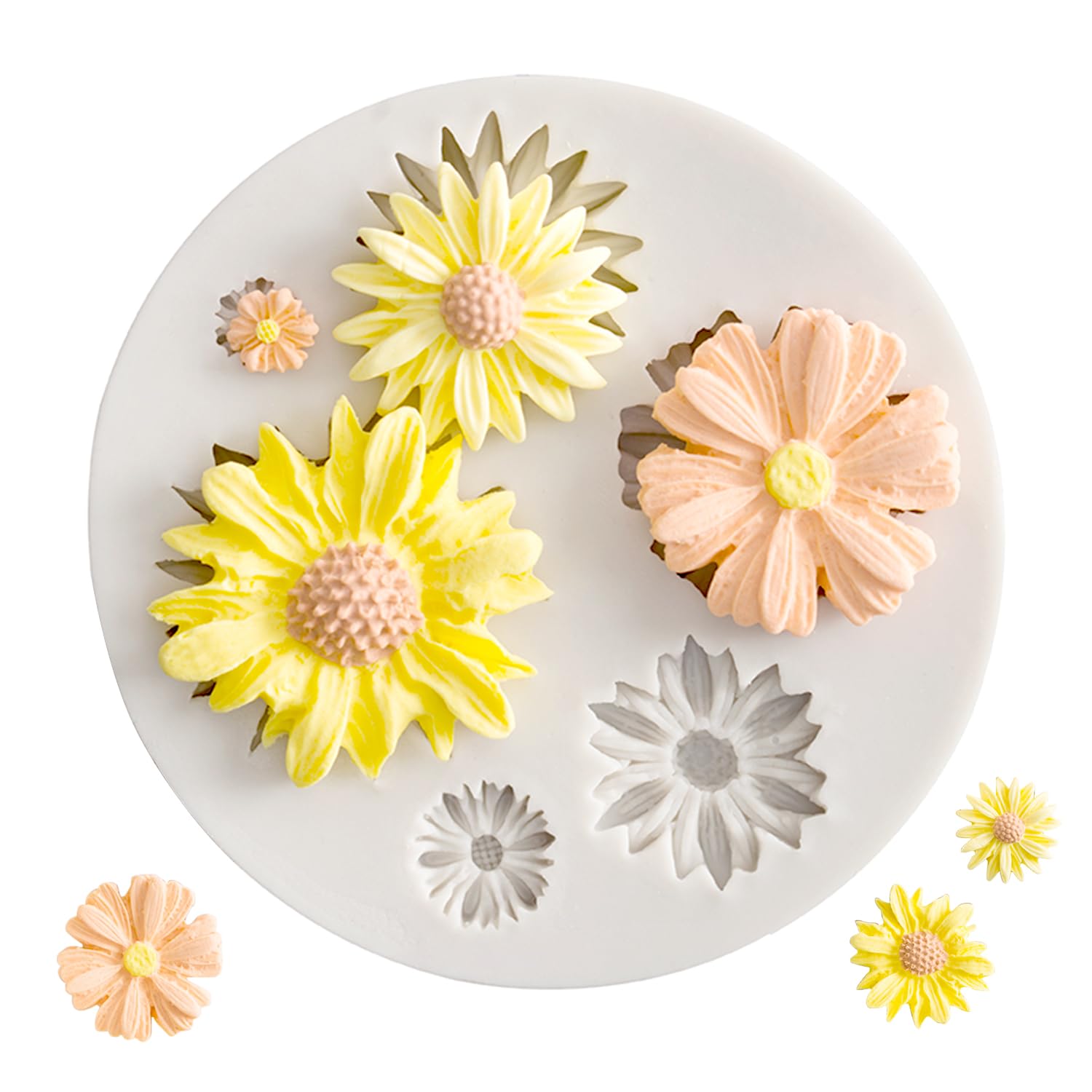 Sunflower Silicone Cookie Buiscuit Baking Molds Decorating Craft Mold