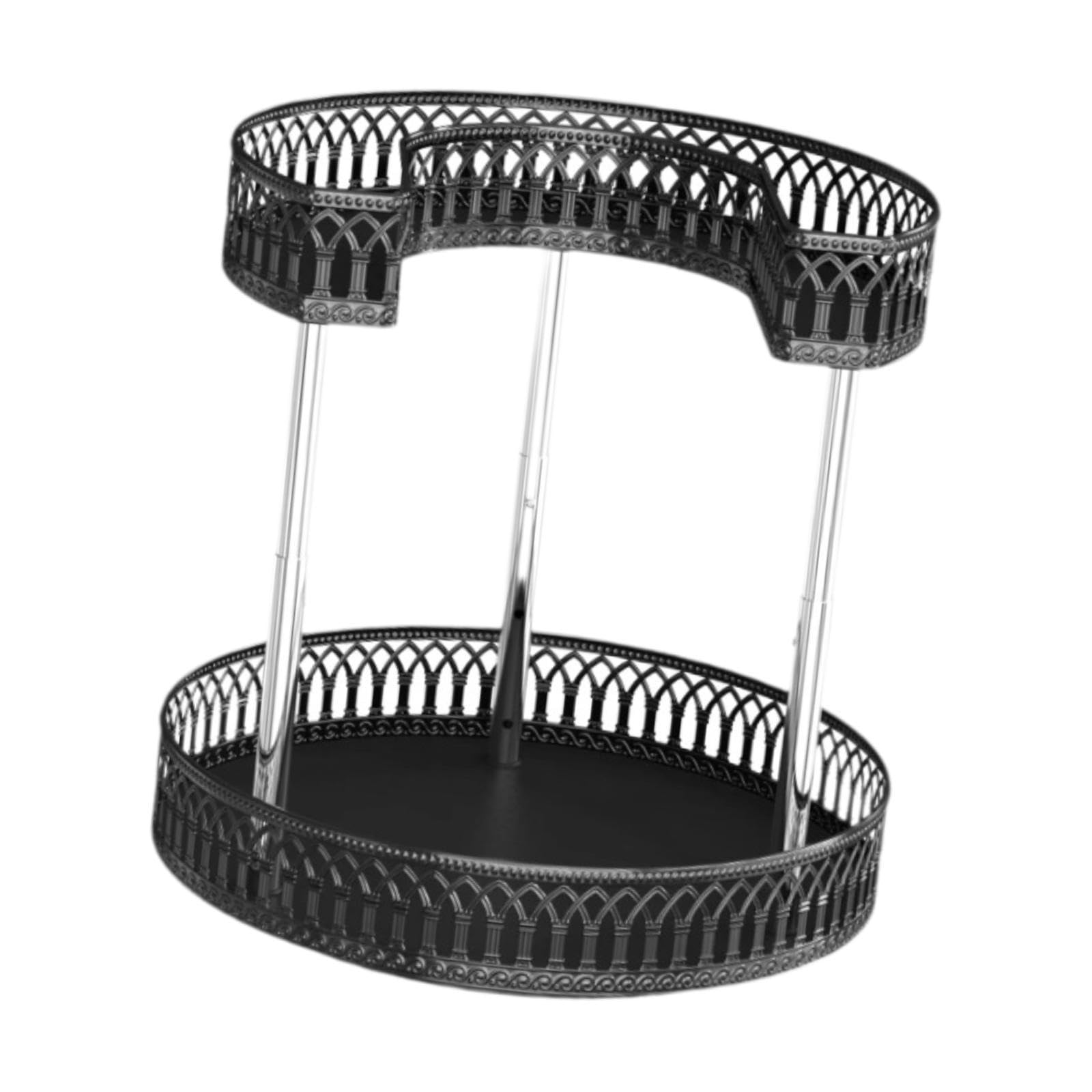 Ujeavette Spice Rack Rotatable Spice Jars Holder Makeup Organizer For Bathroom Kitchen