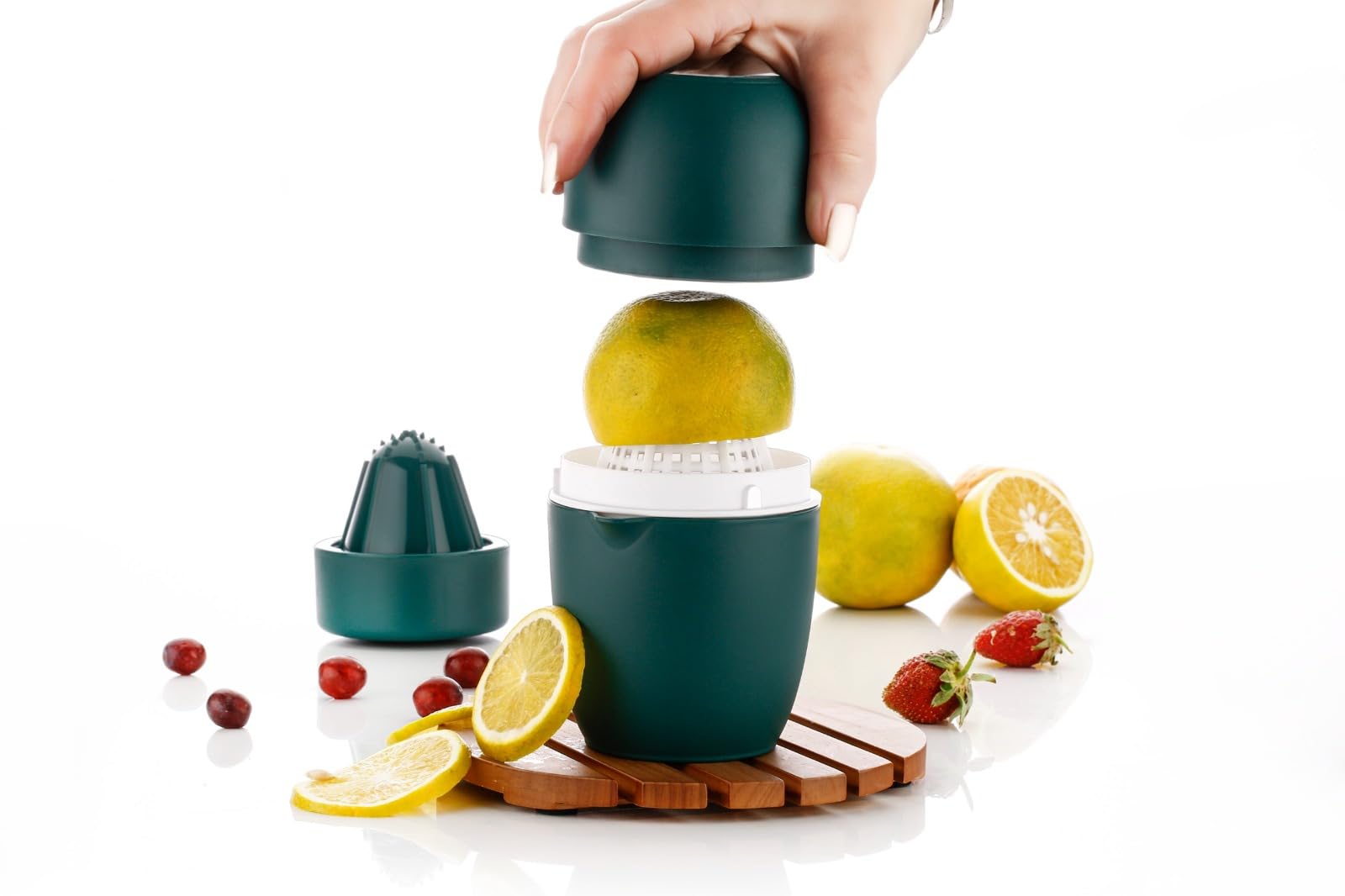 Clazkit Manual Hand Press Juicer - Citrus & Fruit Juicer, Hand Squeezer, Oranges, Sweet Lime (Color May Vary)