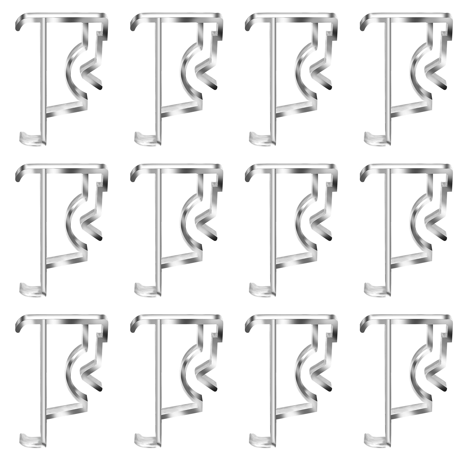 12 Pcs Valance Blind Clips Replacement Clear 2 Inch Blind Clips Plastic Hidden Clips Replacement Valance Clips for Blinds Valanc