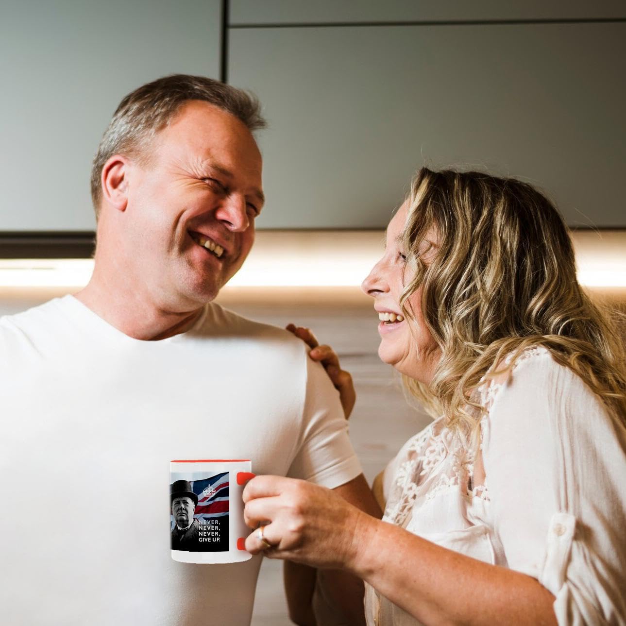 3dRose Mug, 15oz, Red/White