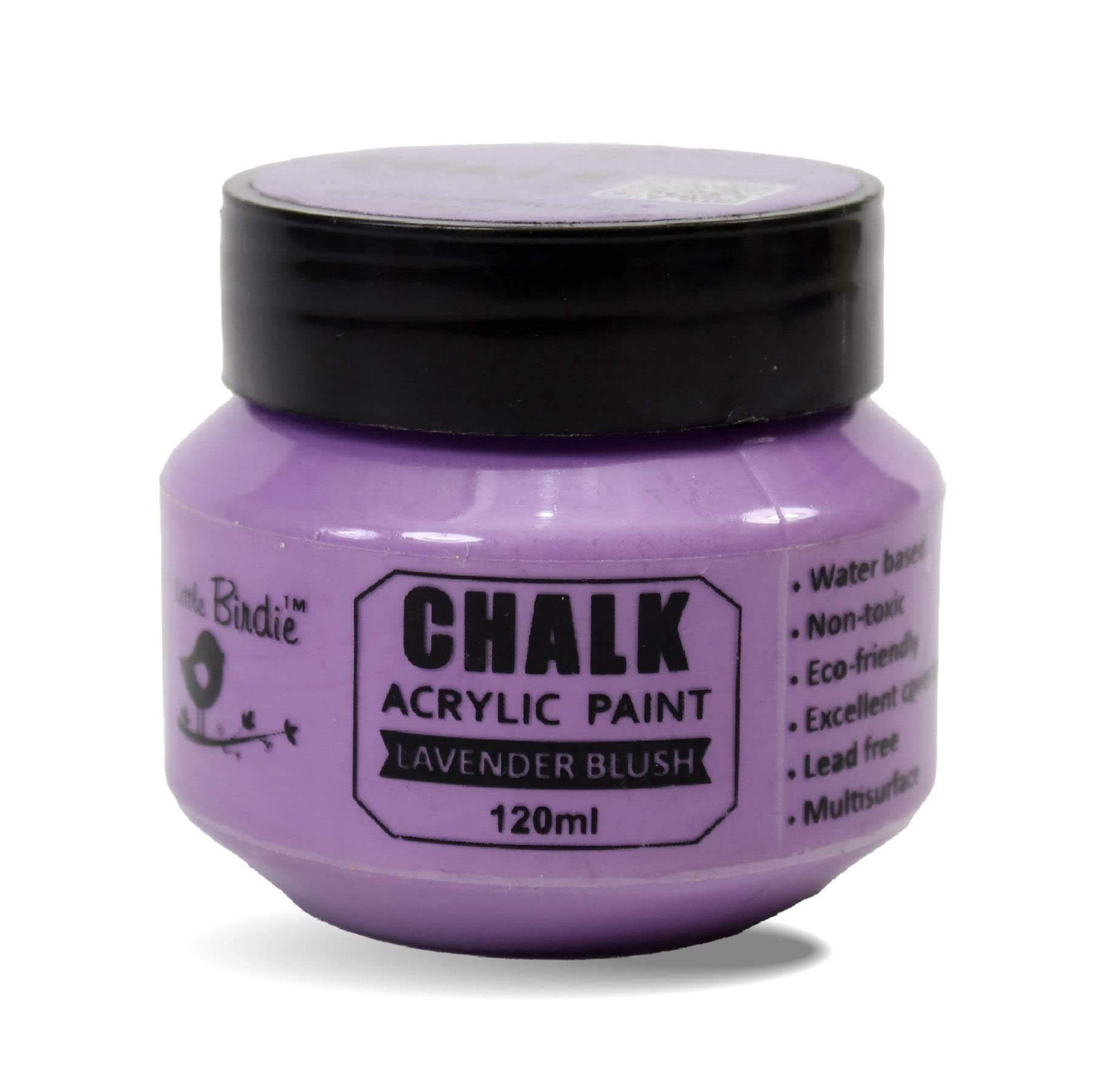 Little Birdie Itsy Bitsy Home Decor Chalk Acrylic Paint, 120Ml - Lavender Blush