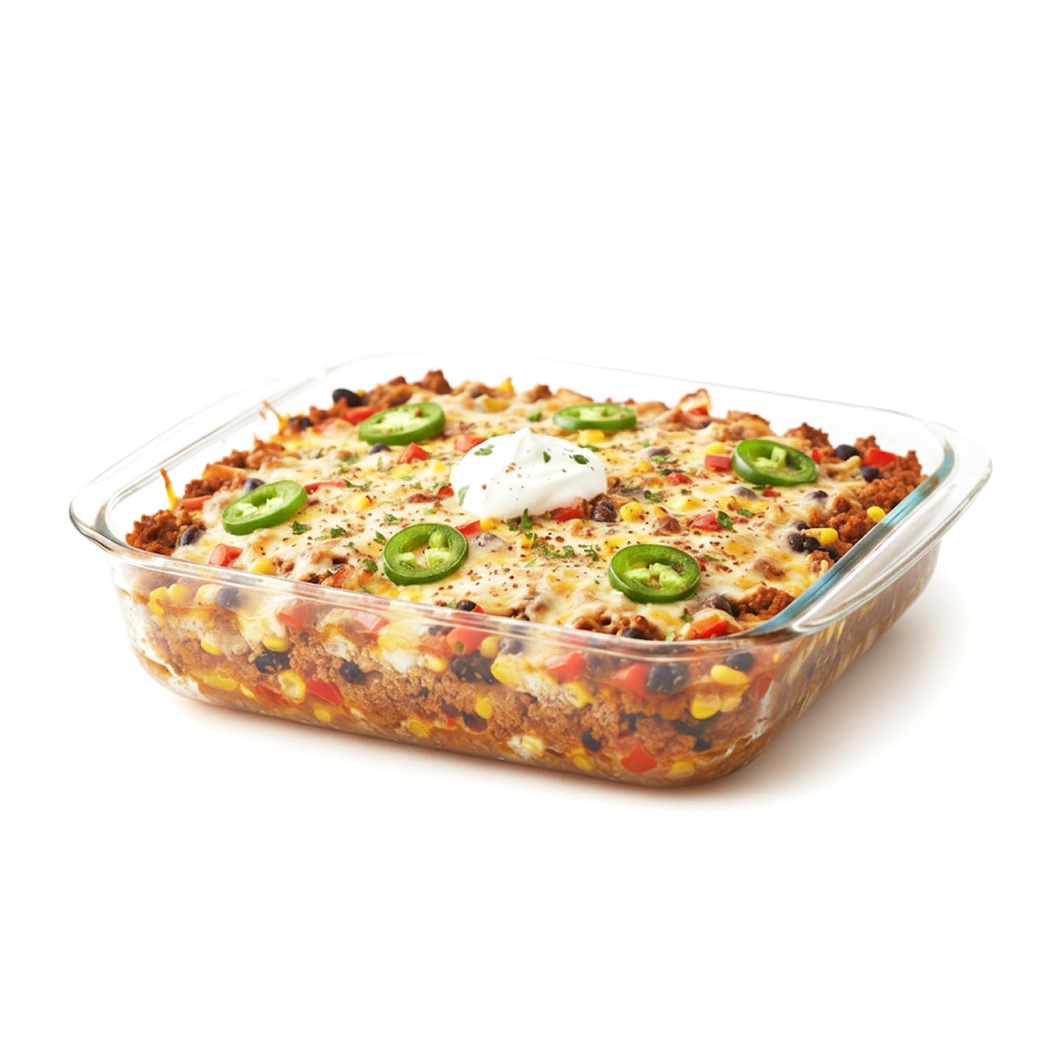 Amazon Brand  Solimo Baking Dish, Safe For Use In Microwave, Oven And Dishwasher (Rectangle, 900 Ml) 