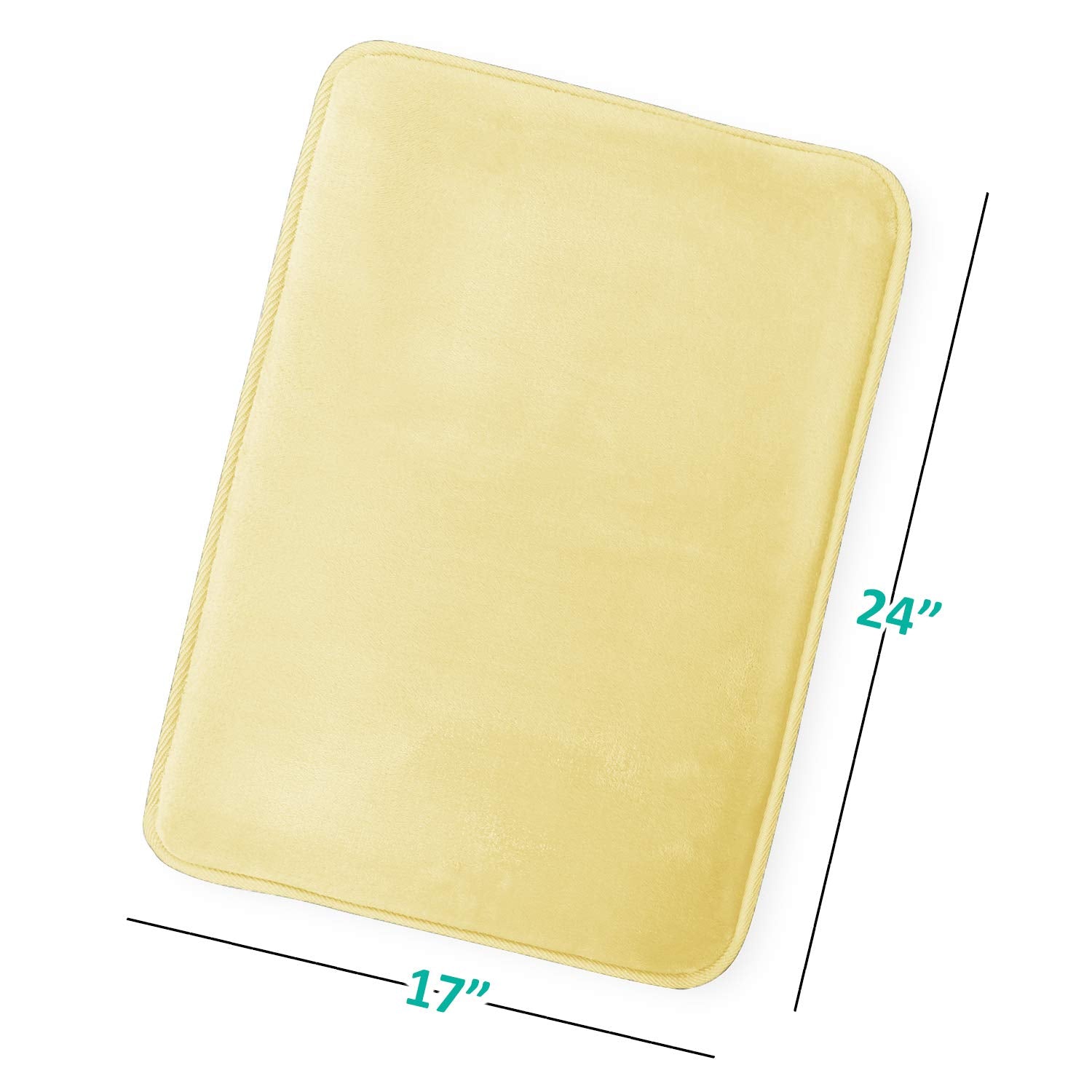 Clara Clark Bathroom Rugs, Ultra Soft Plush Bath Mat For Bathroom, Non-Slip, Velvet Memory Foam Bath Rugs, 17 X 24, Solid Mellow