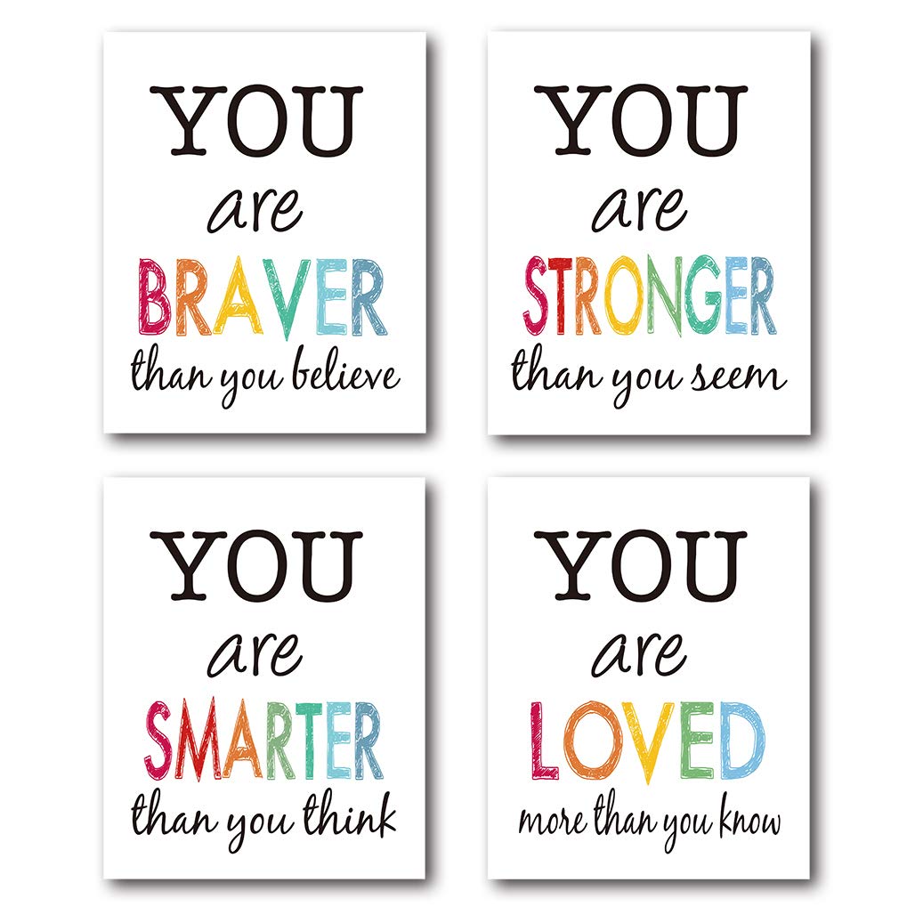 Xwelldan Motivational Quotes Wall Art Colorful Prints, Inspirational Poster For Home Office Bedroom Classroom Decor, 8 X 10 Inch