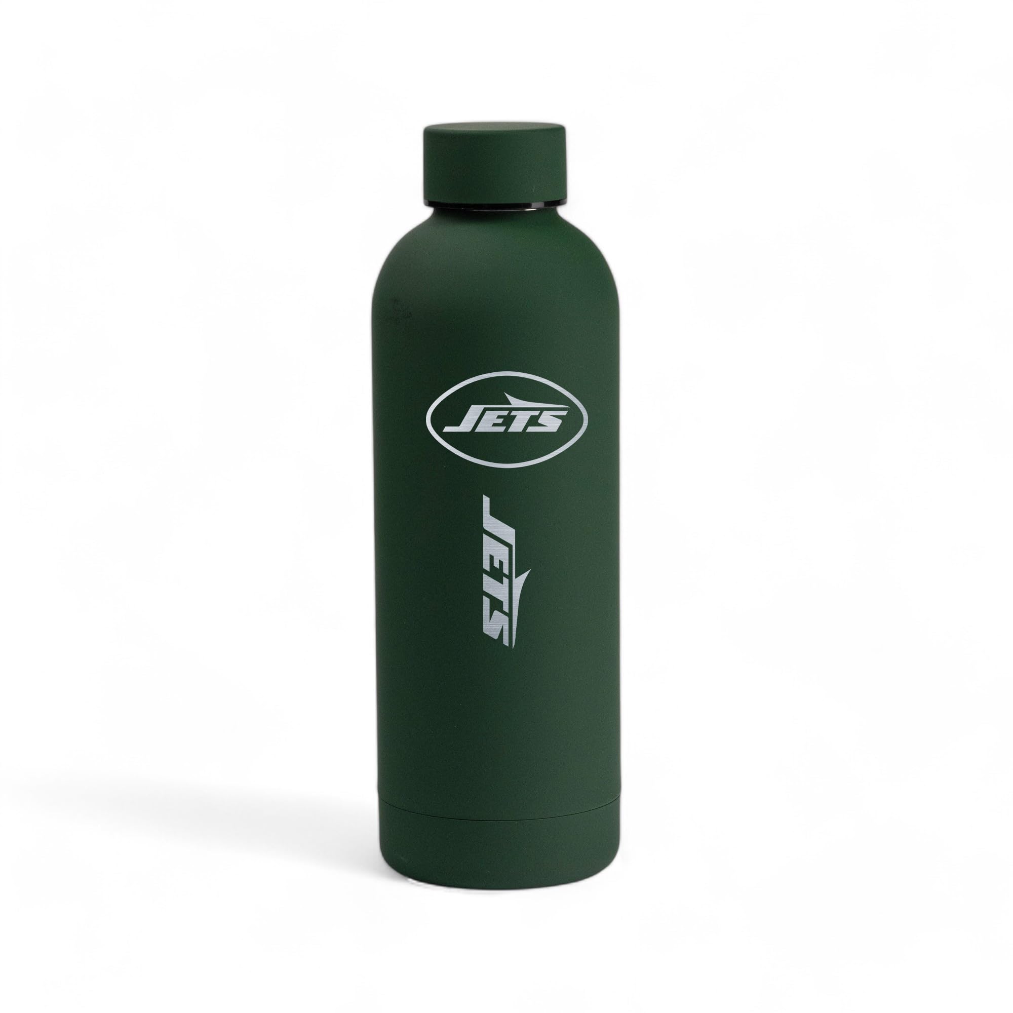 The Memory Company Officially Licensed 17oz Rubberized Water Bottle (Engraved), New York Jets