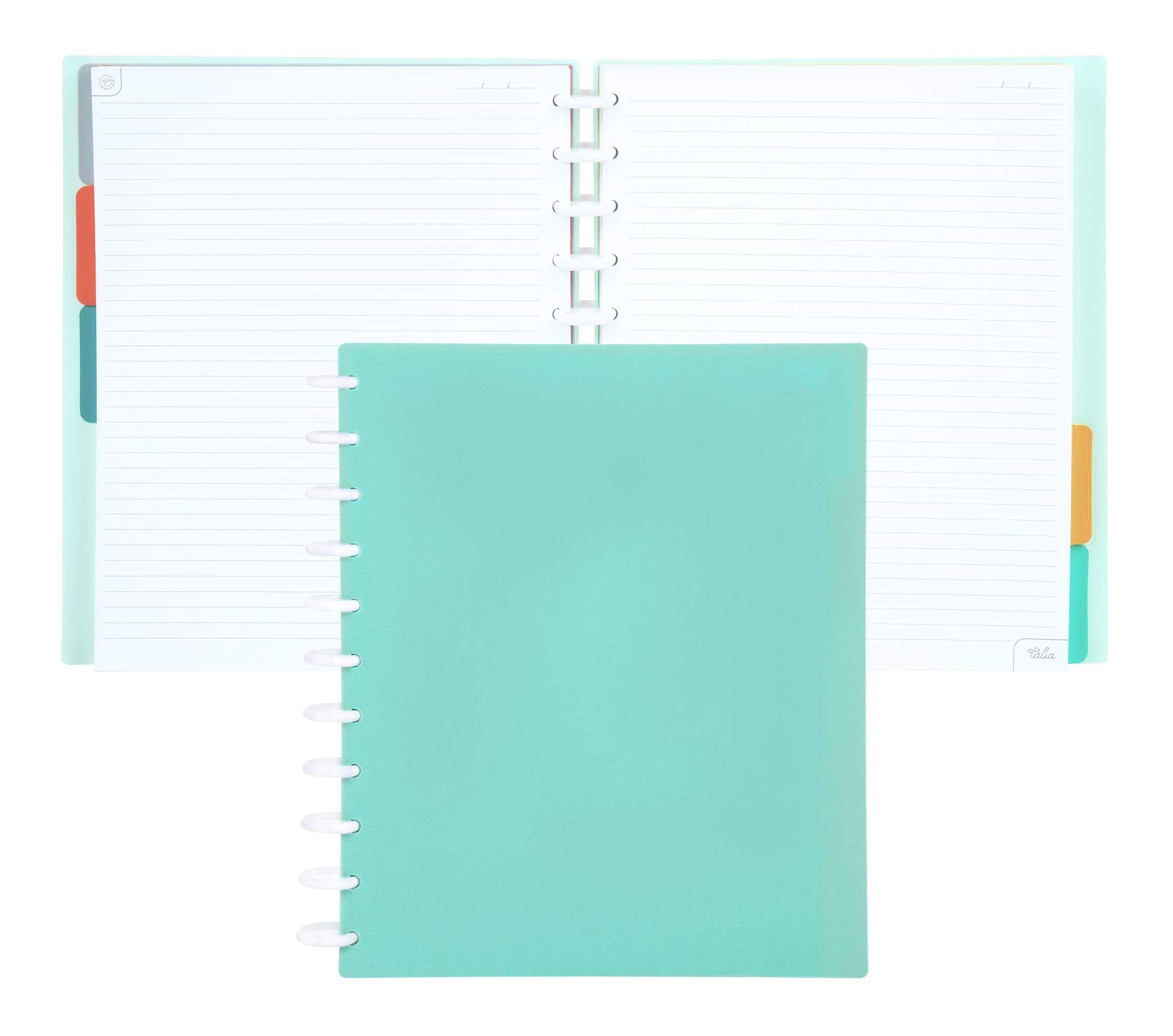 Talia Discbound Notebooks, Planner, Customizable, (Sage Green, Letter (85In X 11In))