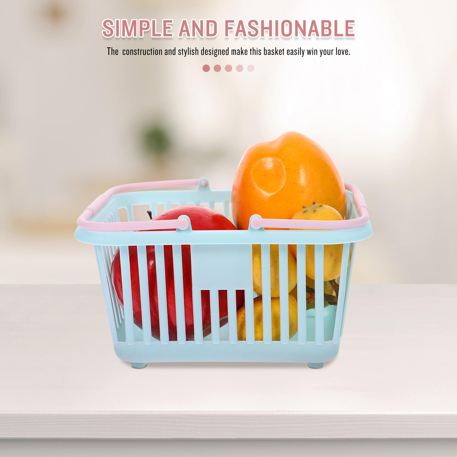 Play Store 4 Pieces Kids Small Shopping Basket Mini Plastic Grocery Baskets With Handles Retail Shopping Baskets Shower Baskets