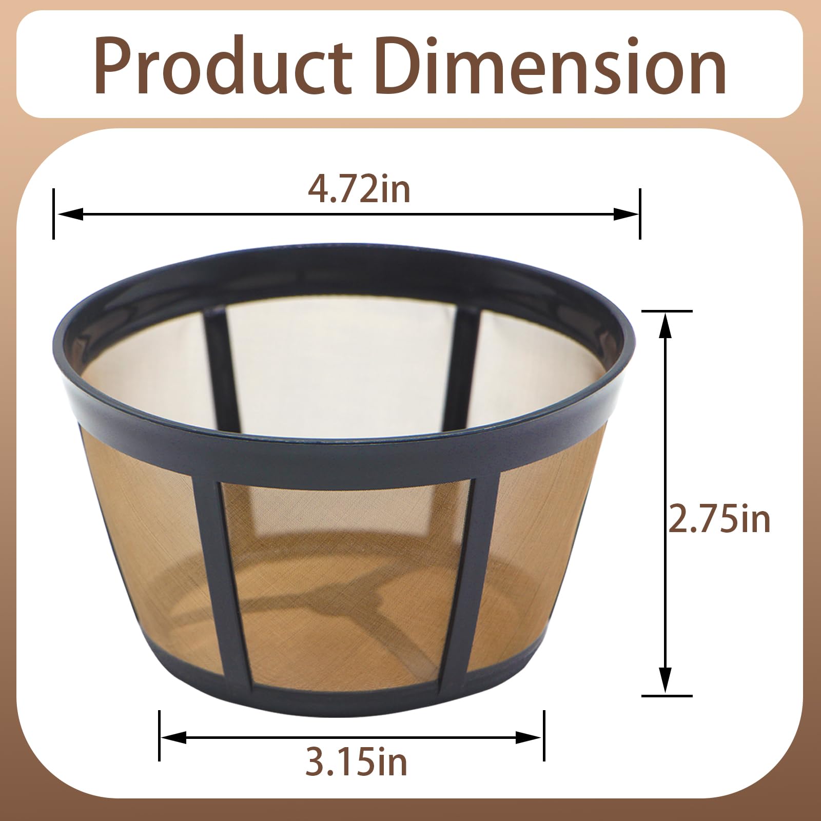 Aolleteau 2 Pack Reusable Coffee Filter Replacement For Bunn 8 10 12 Cup Coffee Maker And Brewer Series Bx, Btx, Grx, Nhb, Nhs,